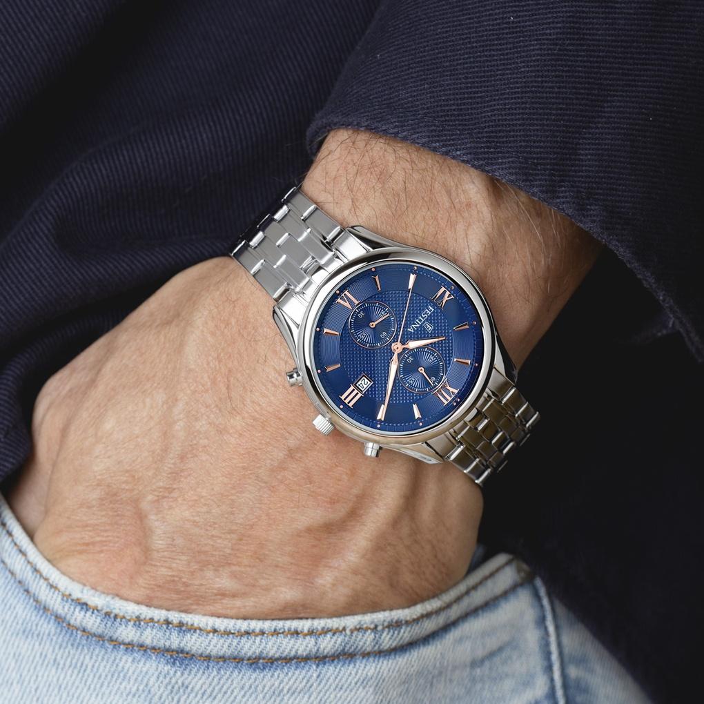 zegarek Festina F6854-6 srebrny Chronograf - miniatura 7