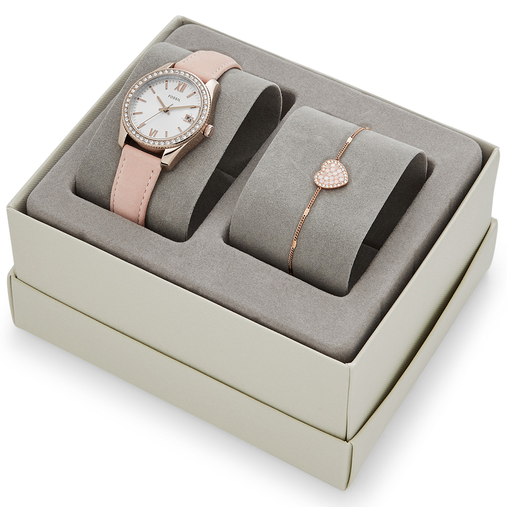 Fossil ES4607SET zegarek różowe złoto klasyczny Scarlette pasek - miniatura 5