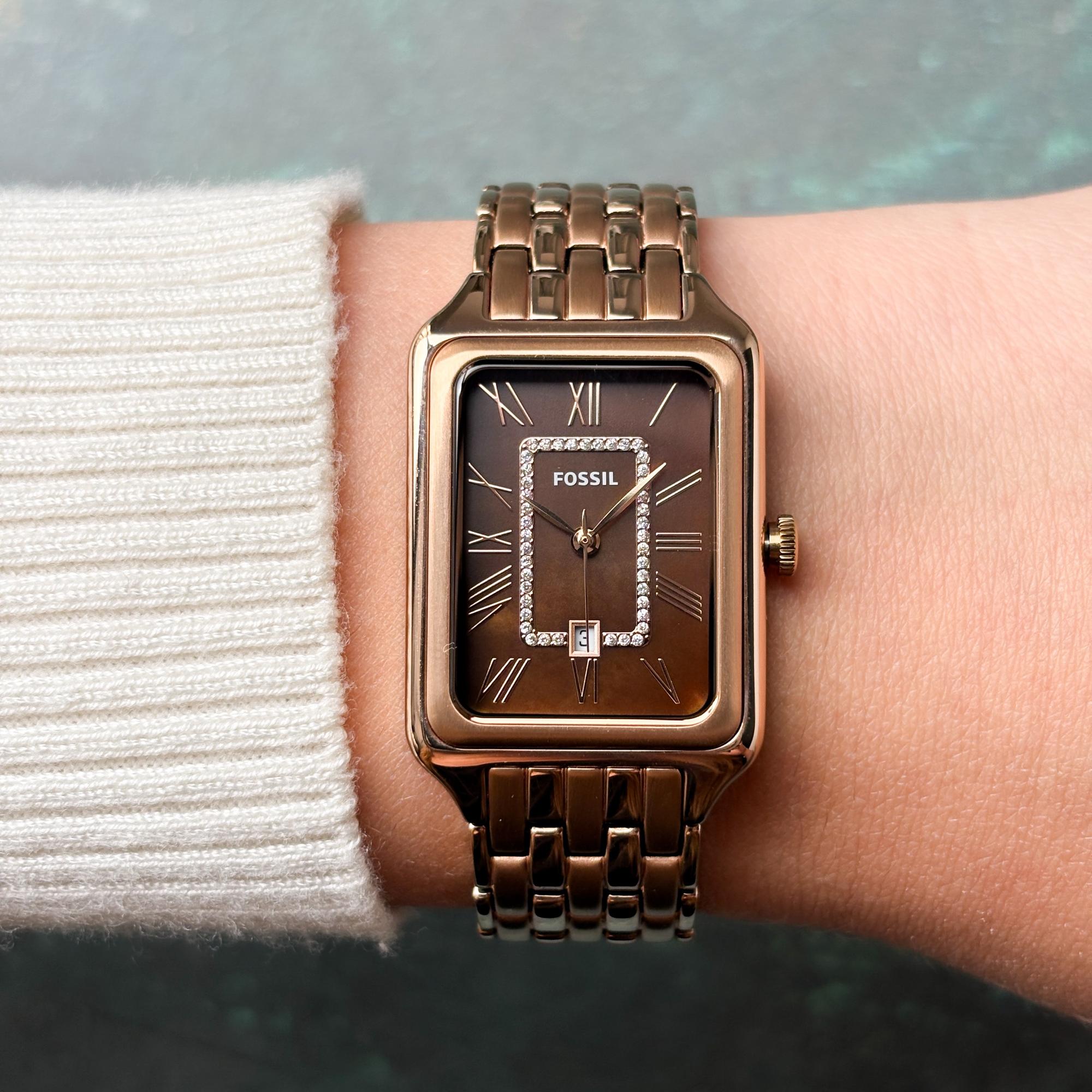 zegarek Fossil ES5323 RAQUEL Rose Gold Stainless Steel 26mm Damskie mineralne - miniatura 10