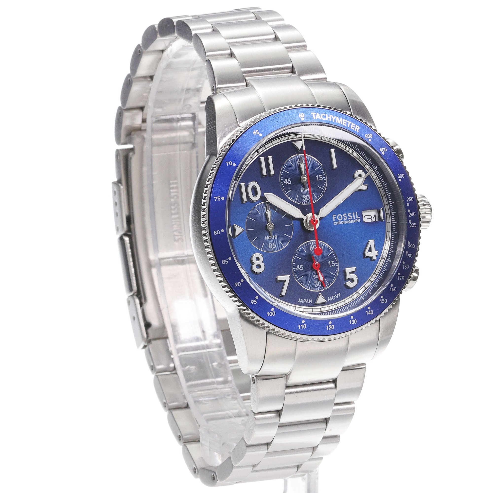 zegarek Fossil FS6047 kwarcowy męski Męskie SPORT TOURER Chronograph Stainless Steel 42mm