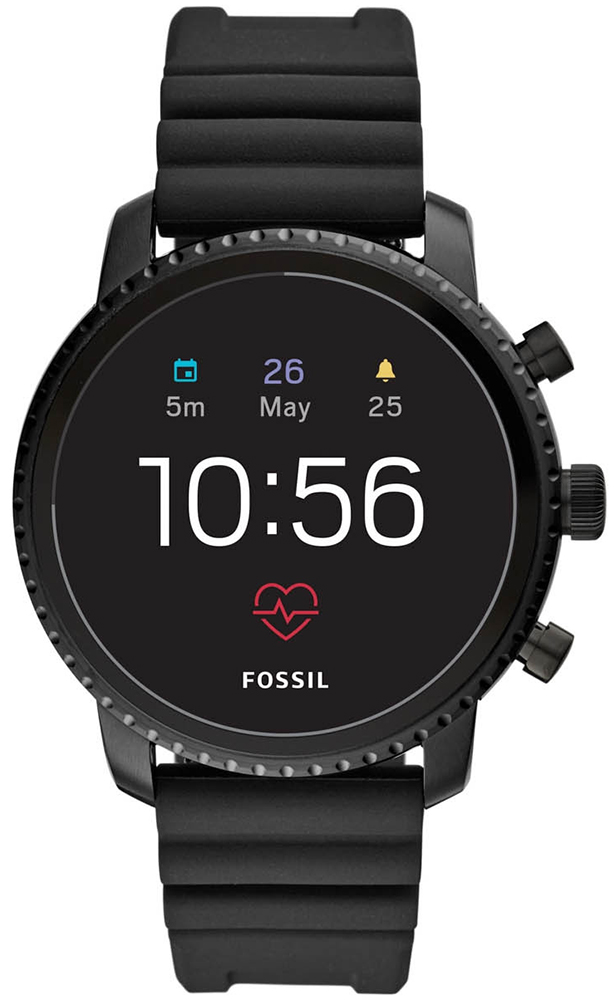Fossil Smartwatches Gen 4 Smartwatch Explorist HR Black Silicone FTW4018