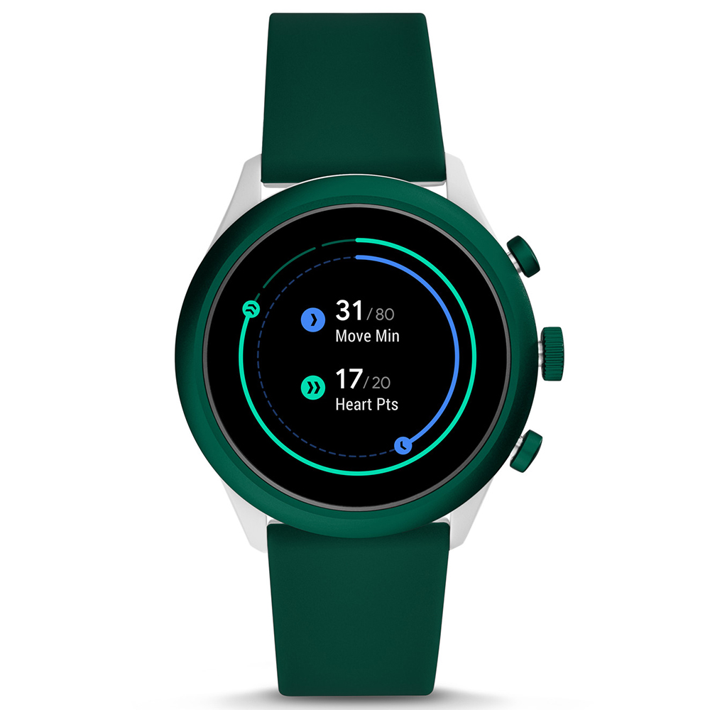 Fossil Smartwatch FTW4035 zegarek zielony sportowy Fossil Q pasek - miniatura 5