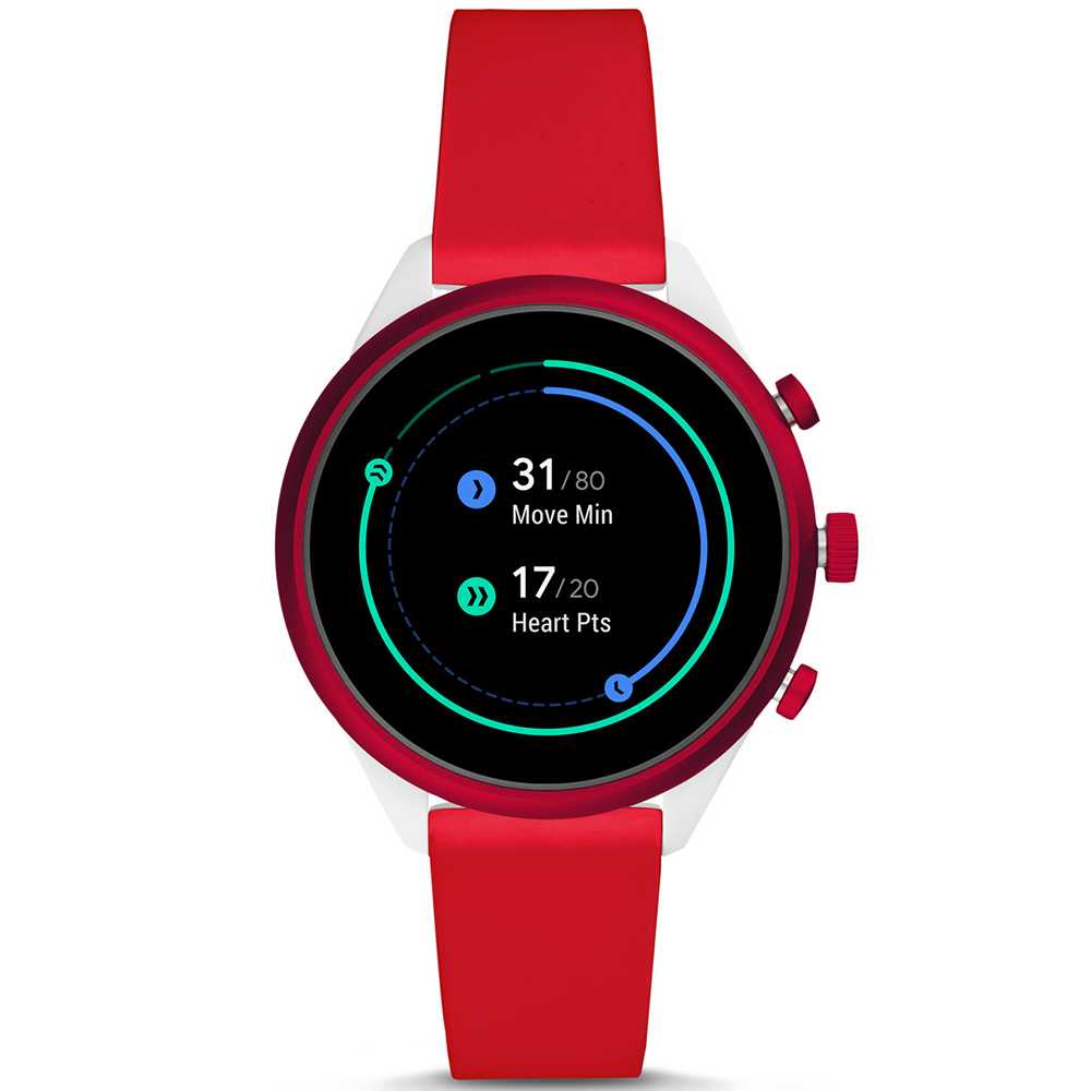 Fossil Smartwatch FTW6052 zegarek czerwony sportowy Fossil Q pasek - miniatura 5