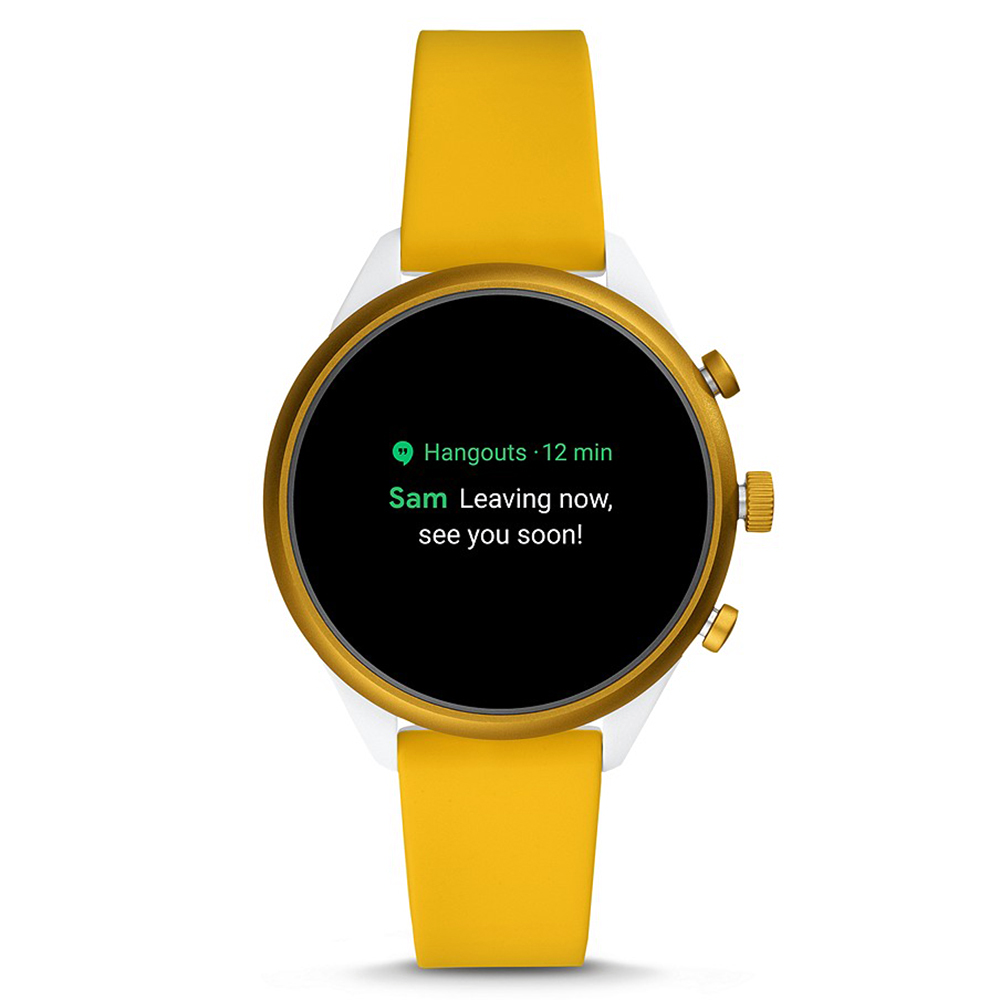Fossil Smartwatch FTW6053 zegarek żółty sportowy Fossil Q pasek - miniatura 5