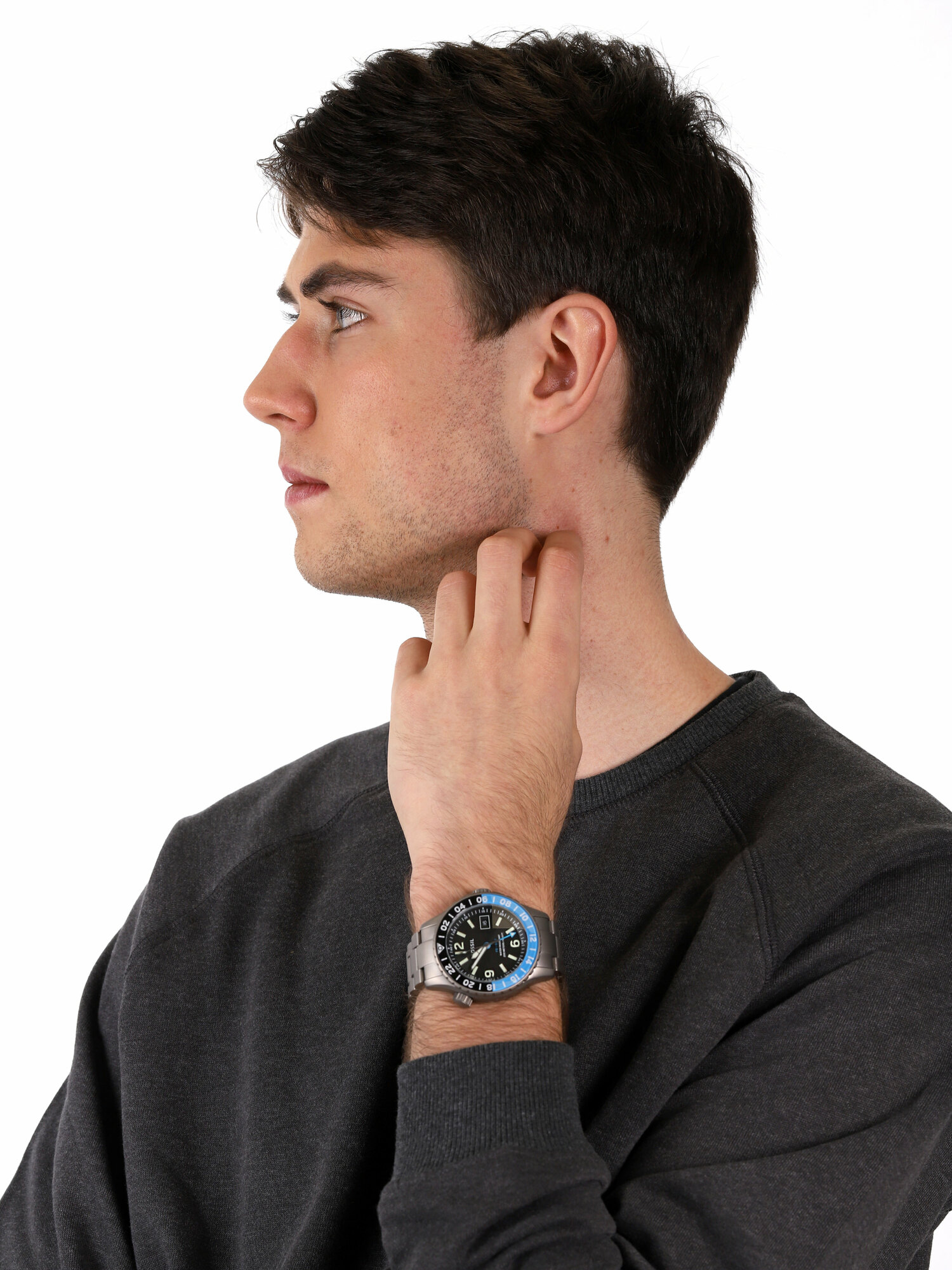 zegarek Fossil LE1100 szary FB-GMT - miniatura 2
