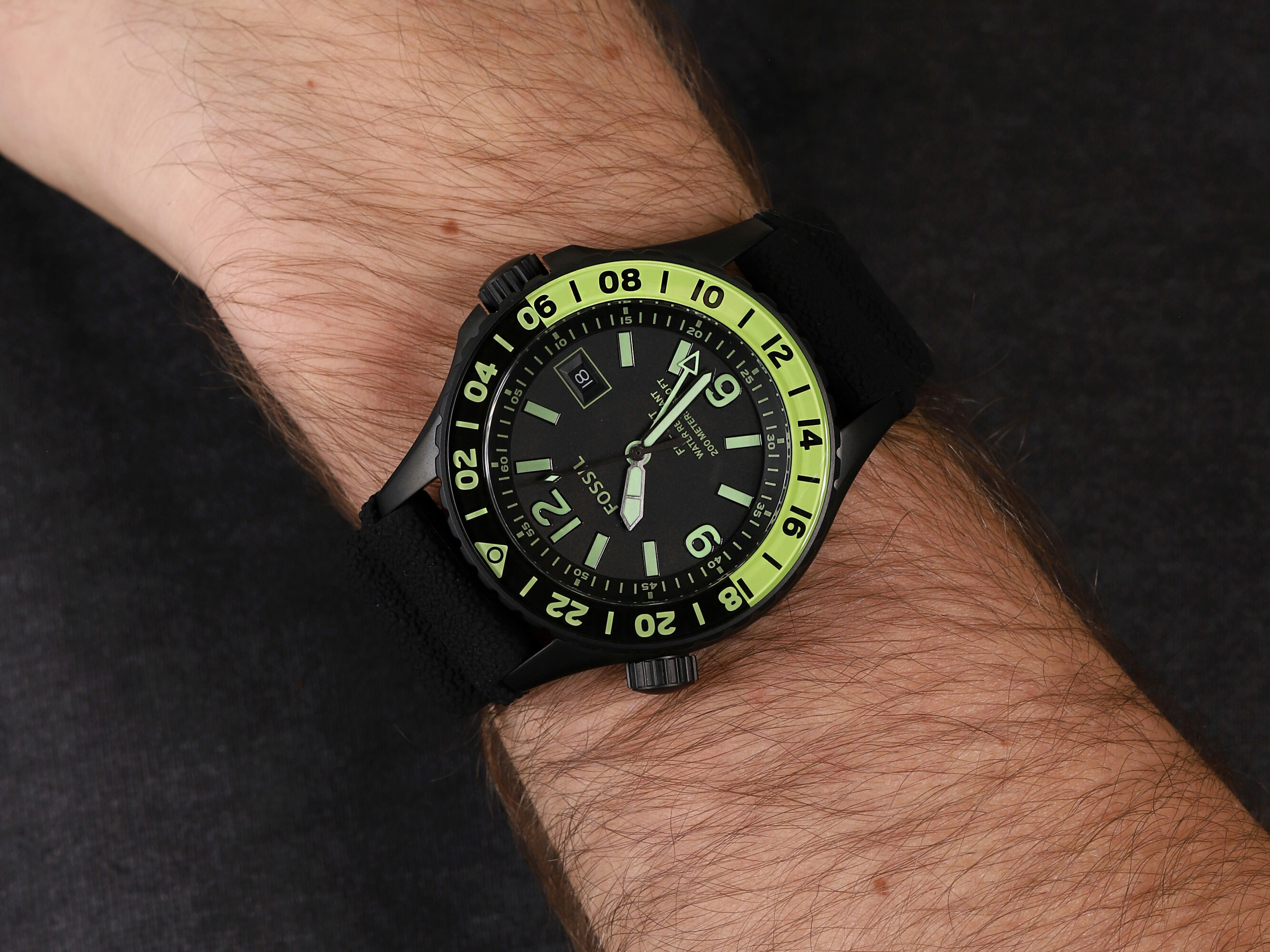 zegarek Fossil LE1107 czarny FB-GMT - miniatura 4