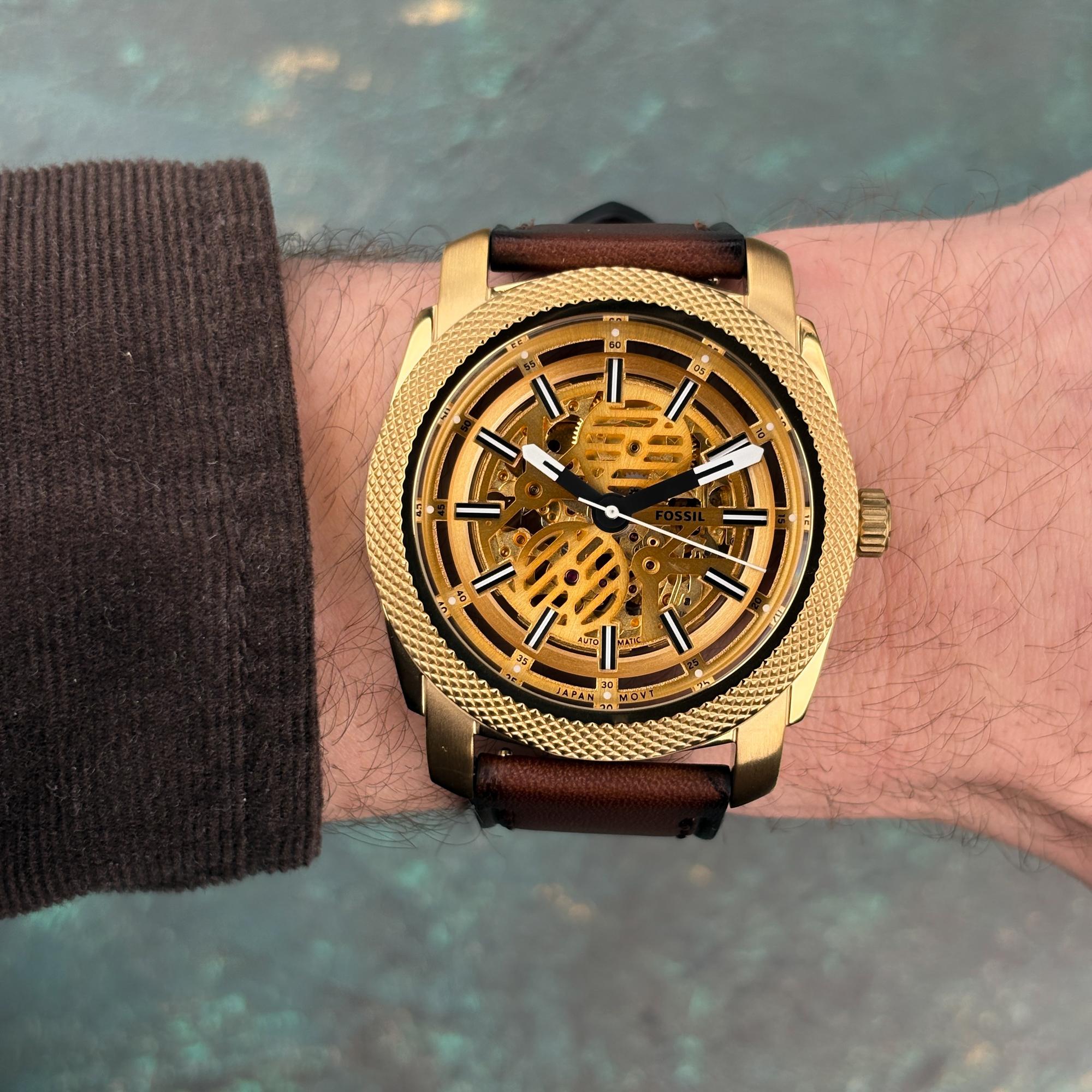 zegarek Fossil ME3278 MACHINE AUTOMATIC LITEHIDE LEATHER Męskie mineralne - miniatura 15