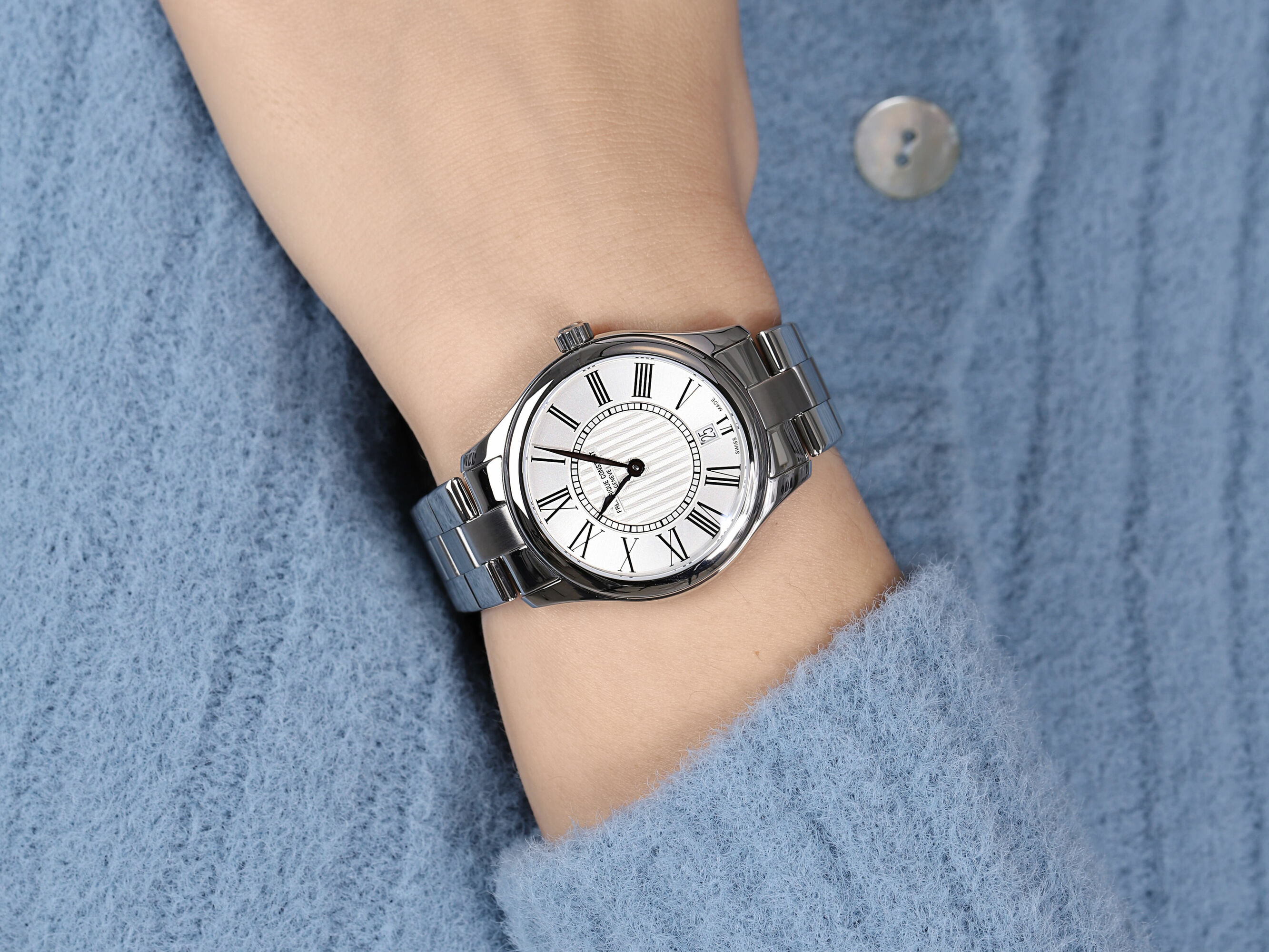zegarek Frederique Constant FC-220MS3B6B srebrny Classics - miniatura 4