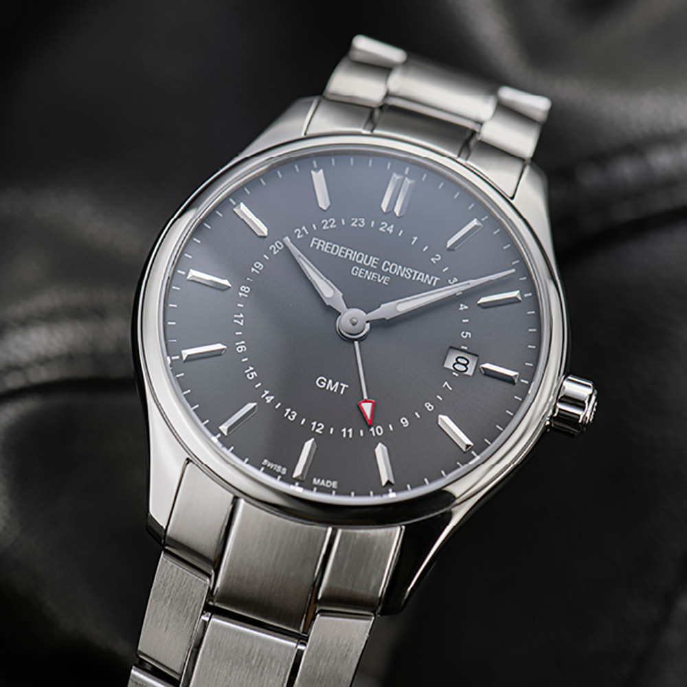 zegarek Frederique Constant FC-252DGS5B6B kwarcowy męski Classics CLASSICS QUARTZ GMT - miniatura 5
