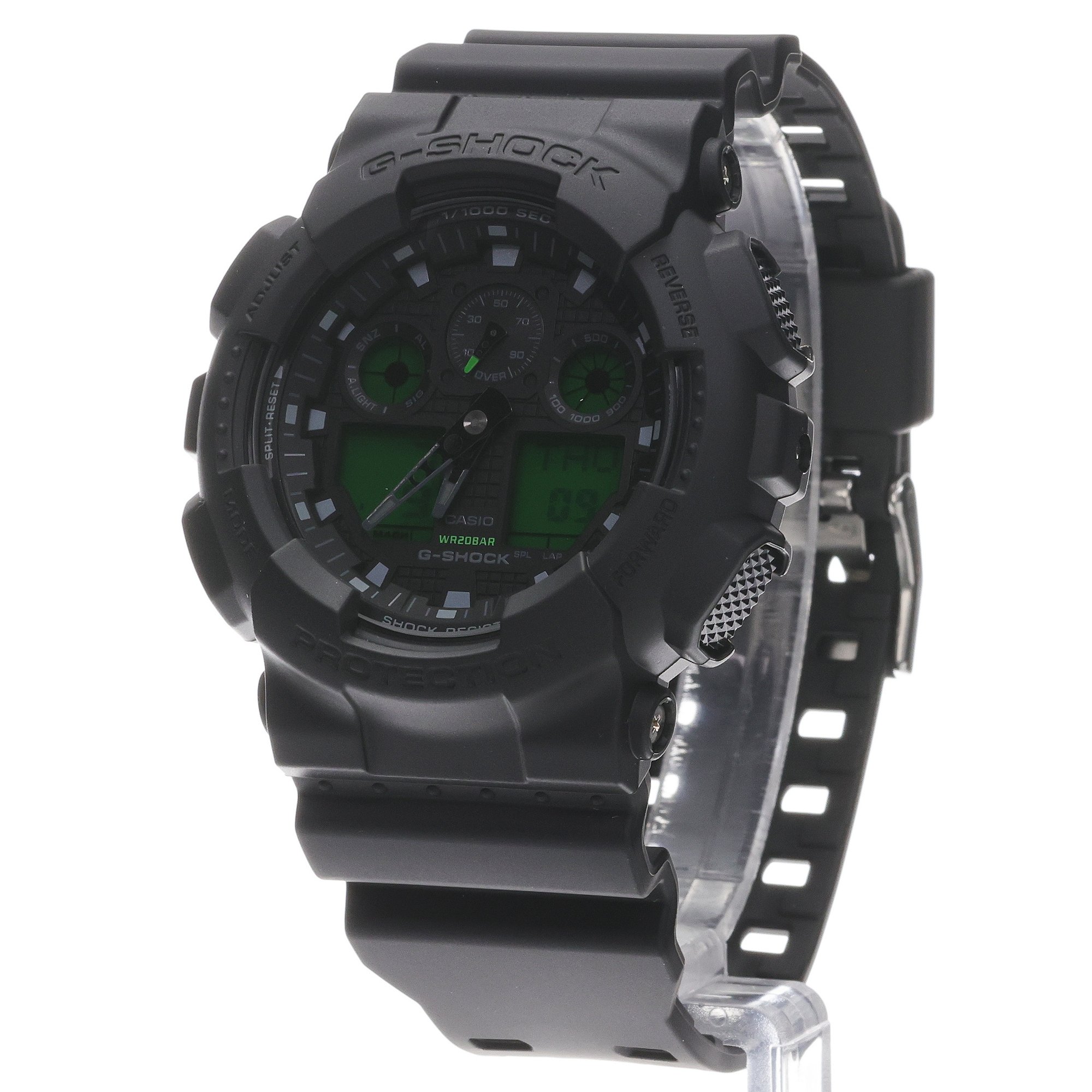 zegarek G-SHOCK GA-100BEG-1AER G-Shock Black And Electro Green G-SHOCK Original mineralne - miniatura 2