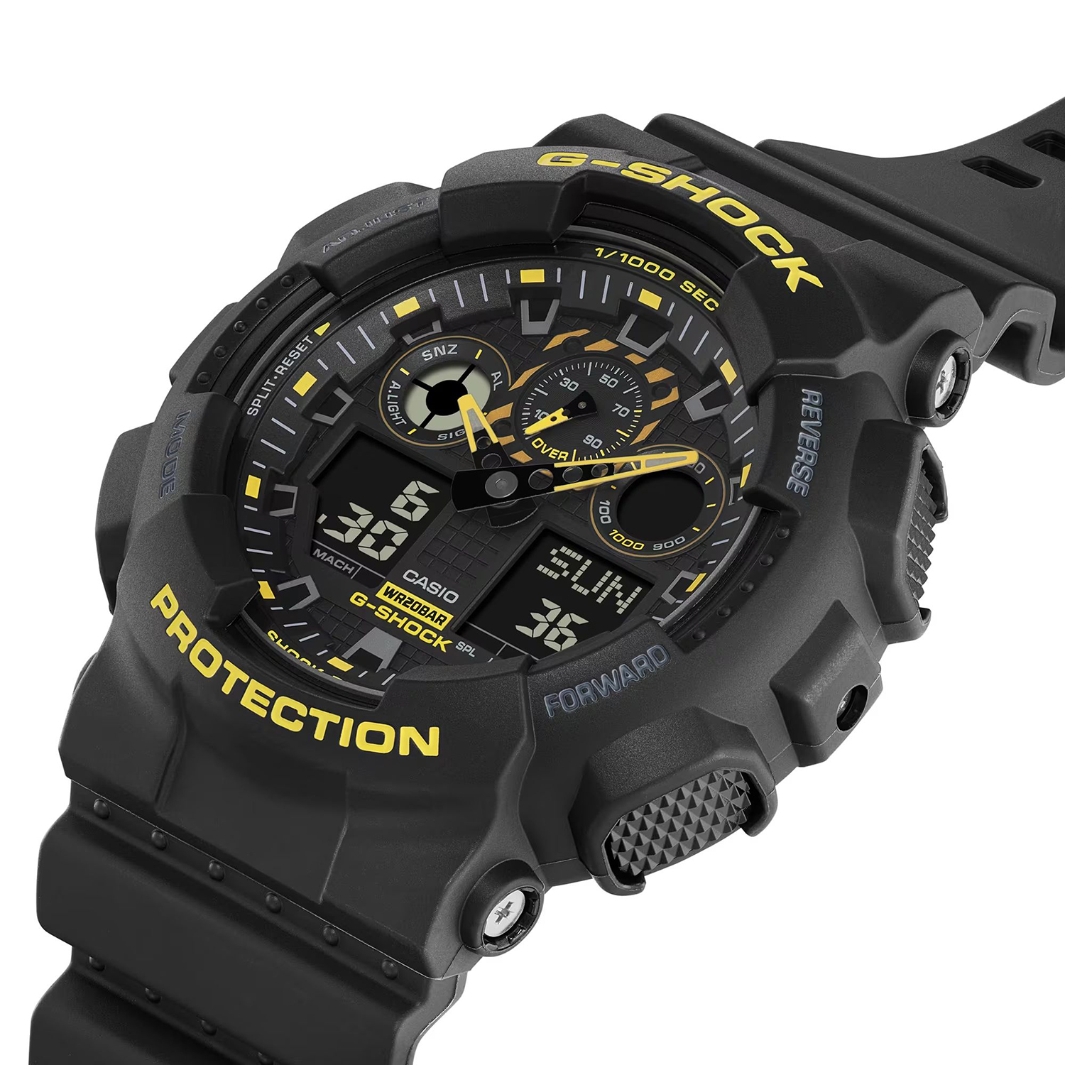 zegarek G-SHOCK GA-100CY-1AER kwarcowy męski G-SHOCK Original G-SHOCK CAUTION YELLOW SERIES - miniatura 4
