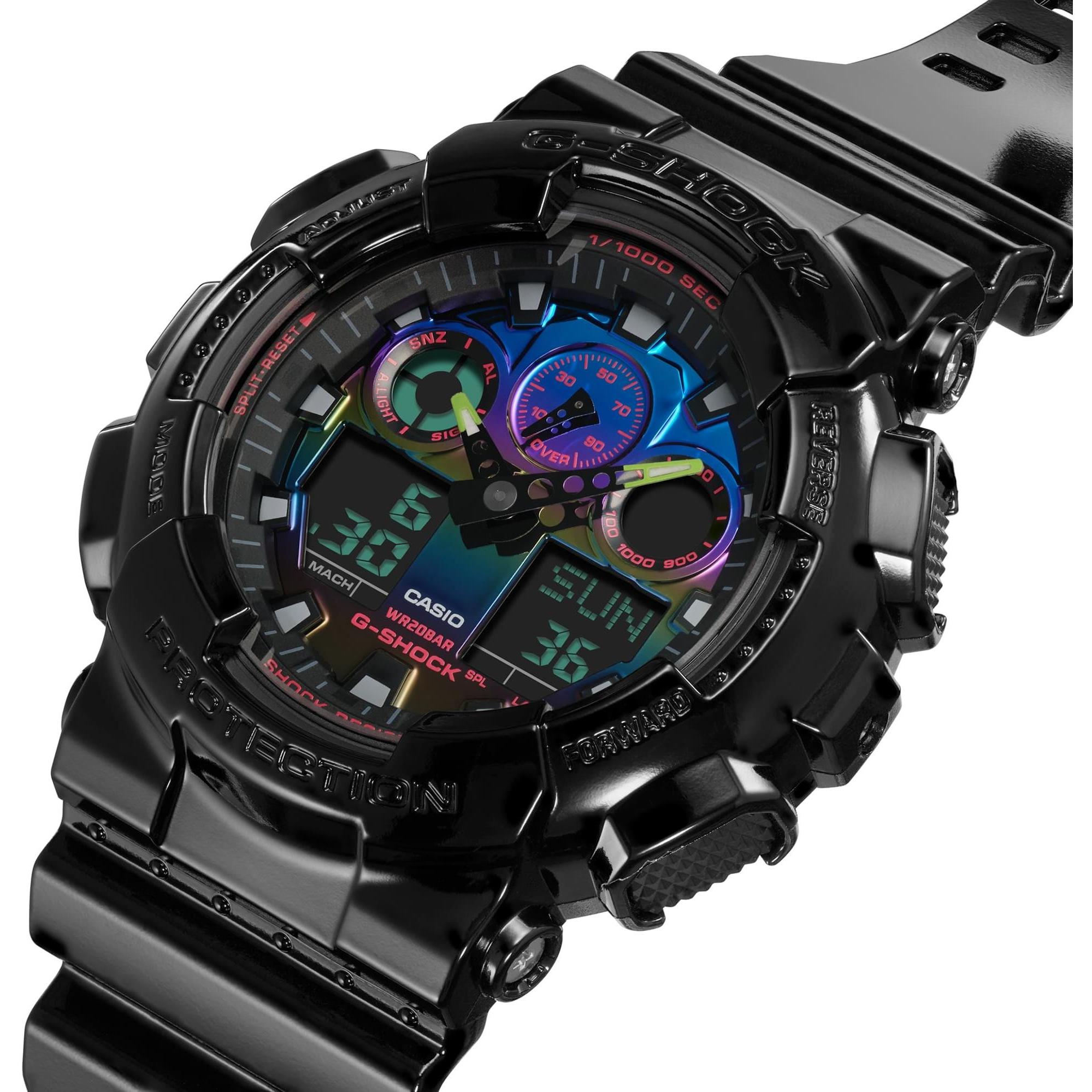 zegarek G-SHOCK GA-100RGB-1AER kwarcowy męski G-SHOCK Original - miniatura 5