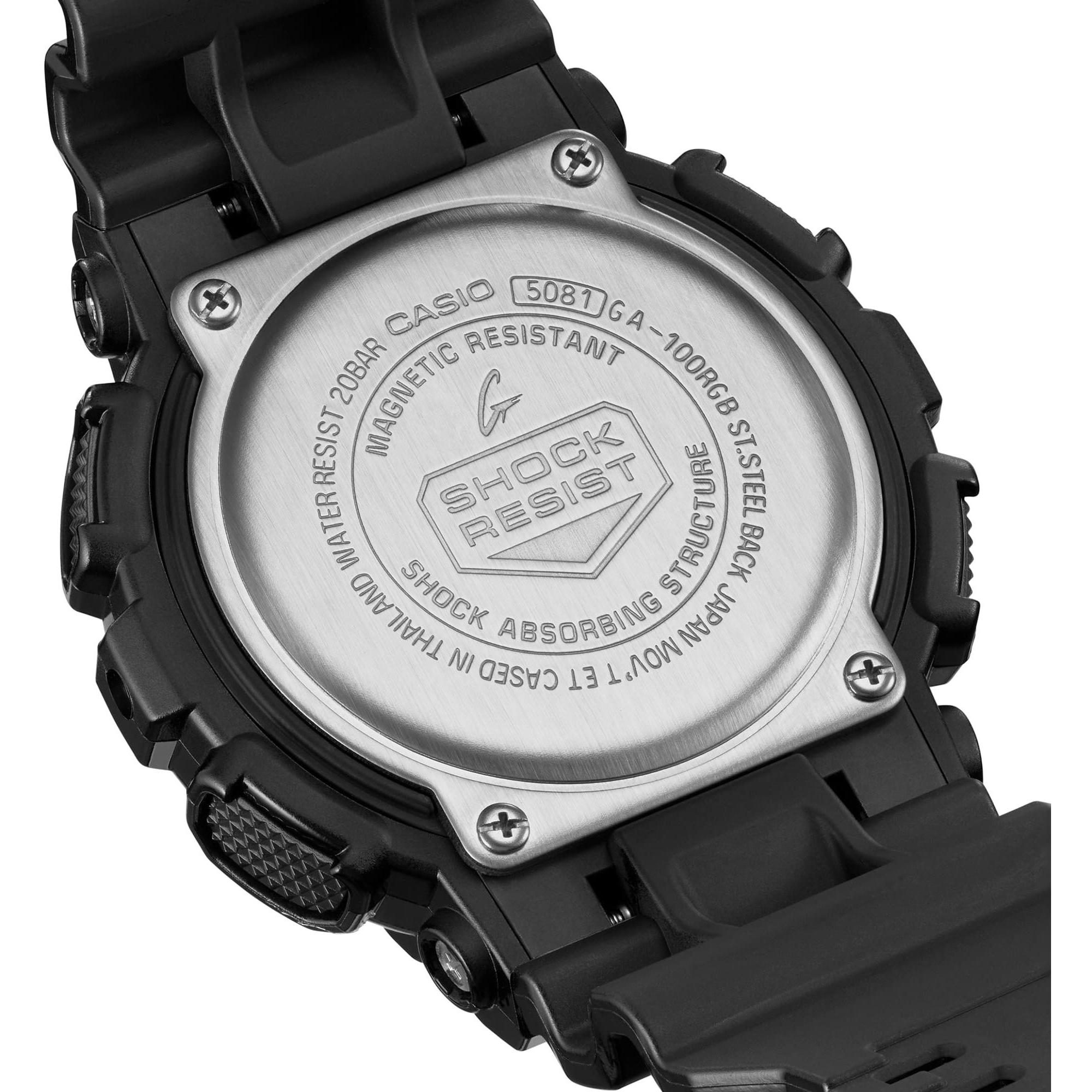 zegarek G-SHOCK GA-100RGB-1AER pomarańczowy G-SHOCK Original - miniatura 6