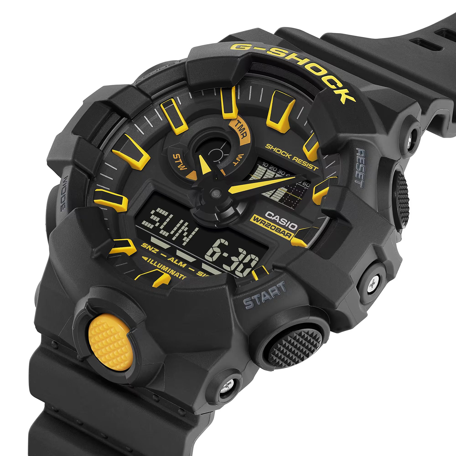zegarek G-SHOCK GA-700CY-1AER kwarcowy męski G-SHOCK Original G-SHOCK CAUTION YELLOW SERIES - miniatura 4