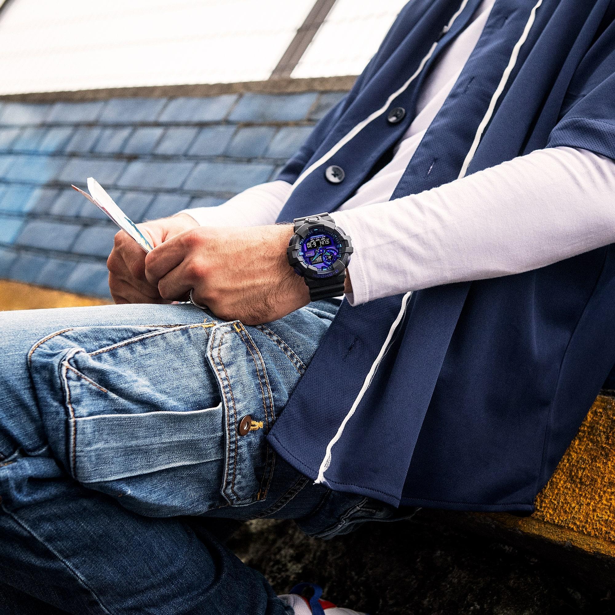 zegarek G-SHOCK GA-700VB-1AER kwarcowy męski G-SHOCK Original VIRTUAL BLUE - miniatura 8
