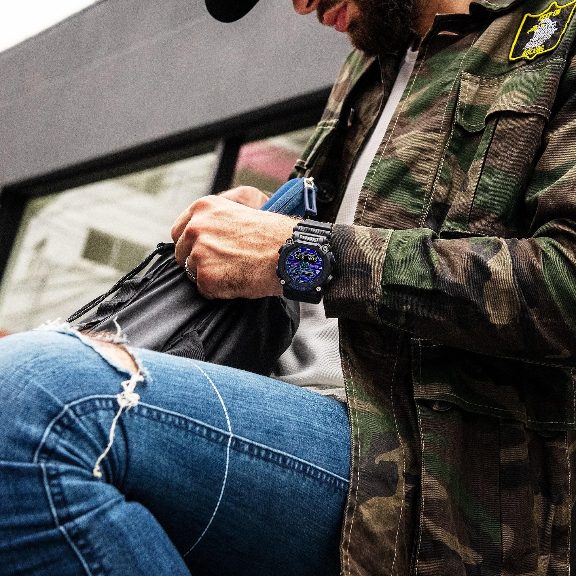 zegarek G-SHOCK GA-900VB-1AER kwarcowy męski G-SHOCK Original VIRTUAL BLUE - miniatura 9