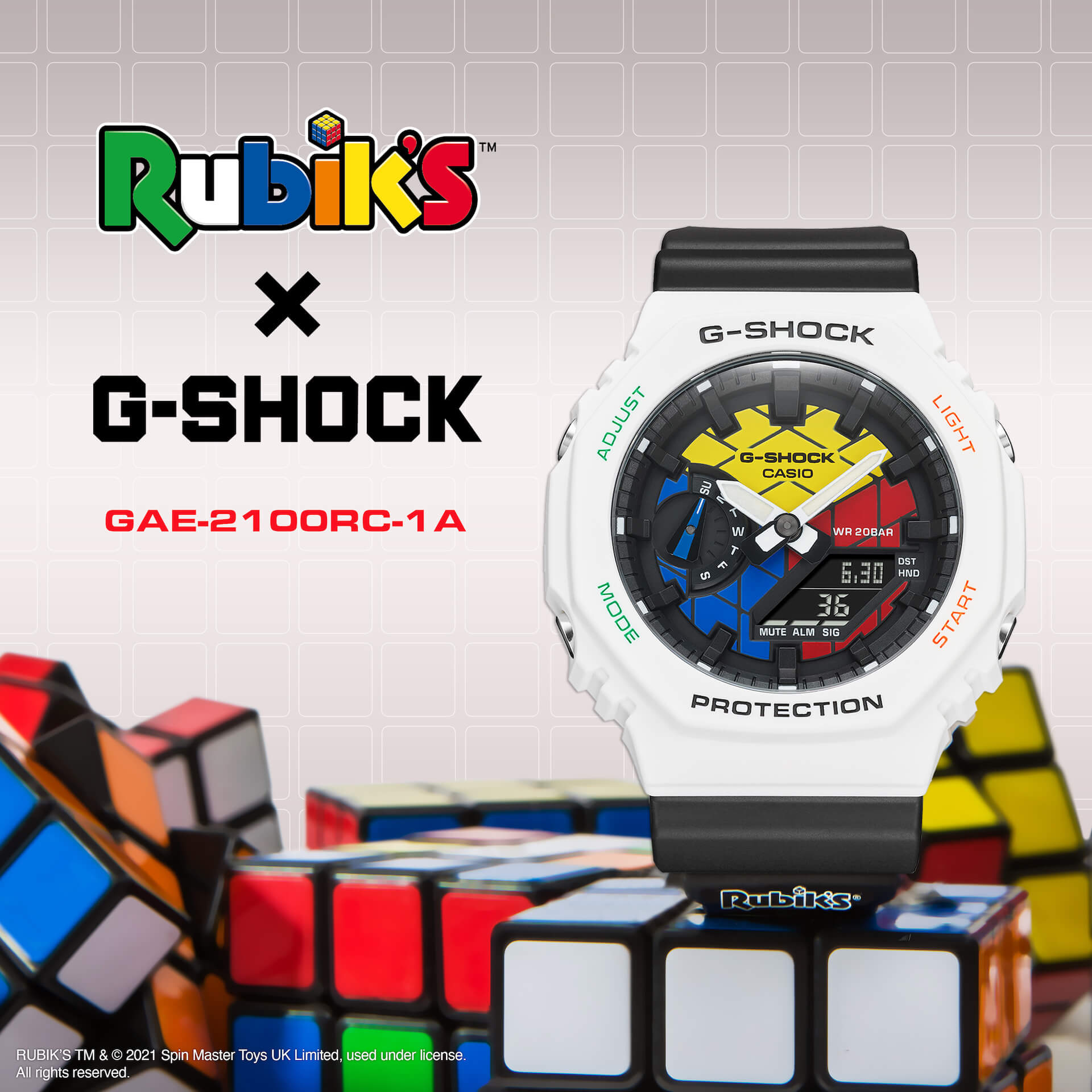zegarek G-SHOCK GAE-2100RC-1AER kwarcowy G-SHOCK Original