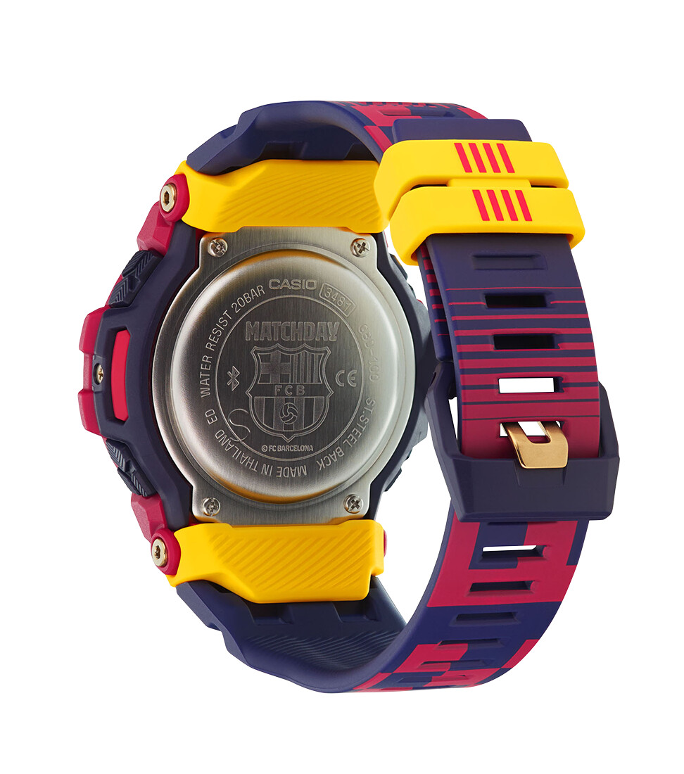 zegarek G-SHOCK GBD-100BAR-4ER G-SQUAD Matchday Inside FC Barcelona G-SHOCK G-SQUAD mineralne