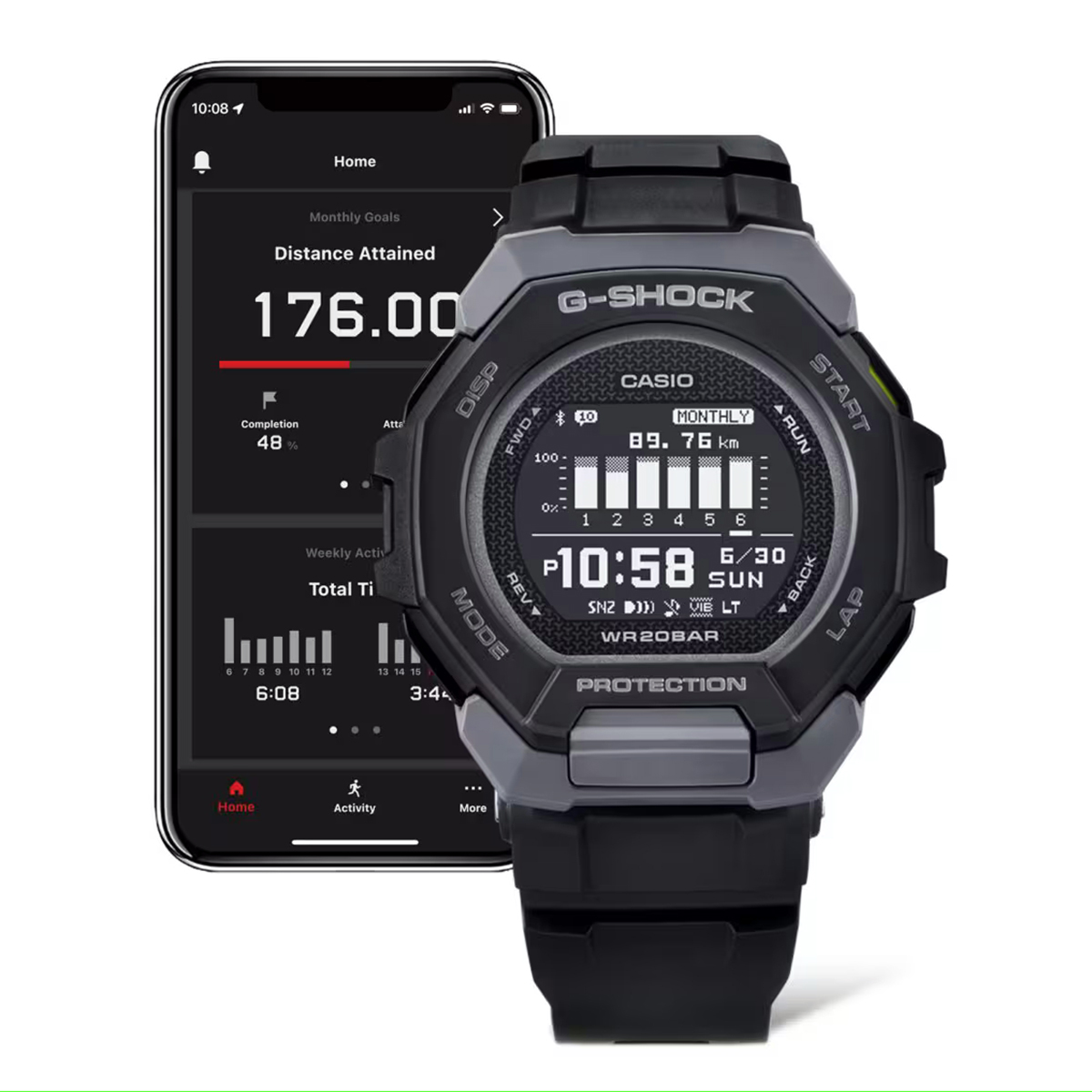 zegarek G-SHOCK GBD-300-9ER G-SQUAD BLUETOOTH SYNC STEP TRACKER G-SHOCK G-SQUAD mineralne