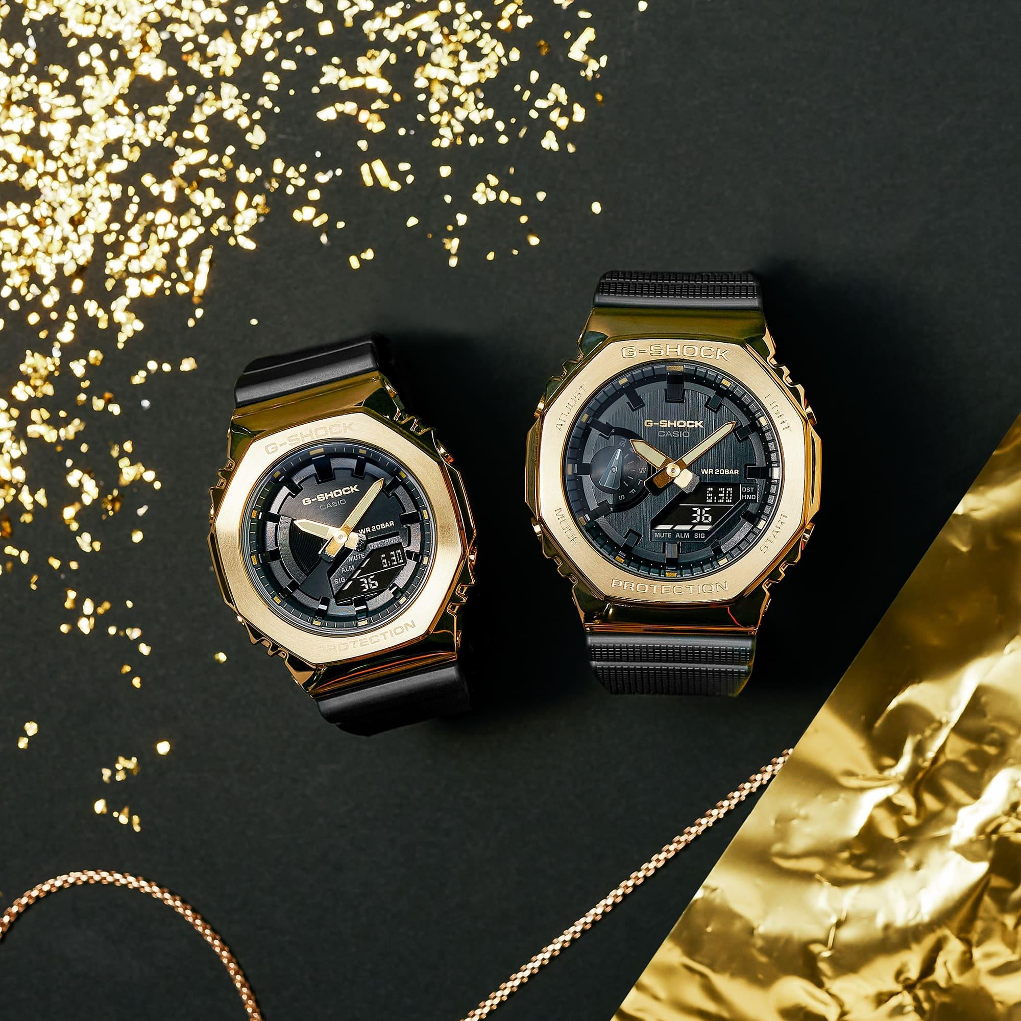 zegarek G-SHOCK GM-S2100GB-1AER CasiOak Gold Metal Covered Series G-SHOCK mineralne - miniatura 11