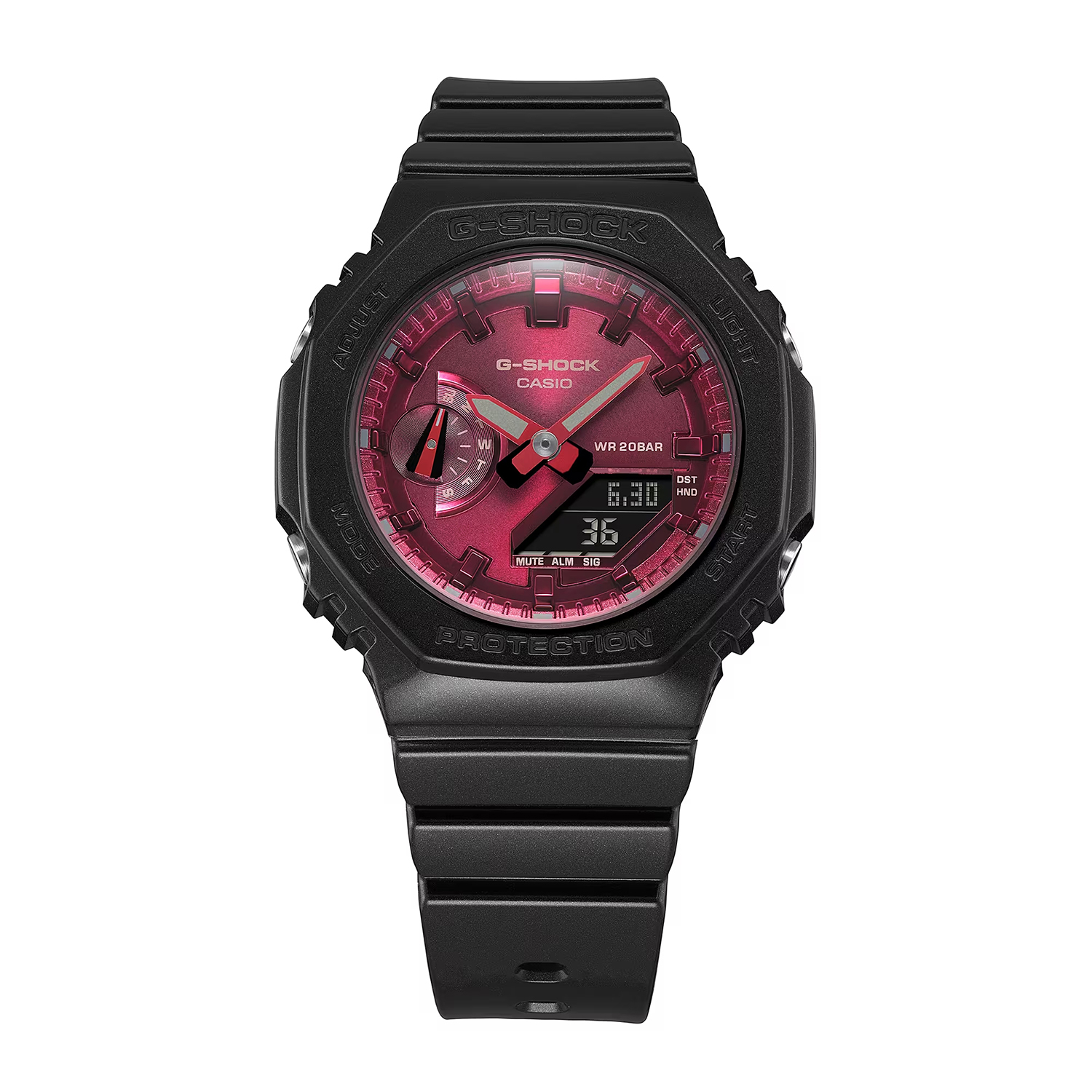 zegarek G-SHOCK GMA-S2100RB-1AER kwarcowy damski G-SHOCK S-Series G-SHOCK BLACK RED - miniatura 2