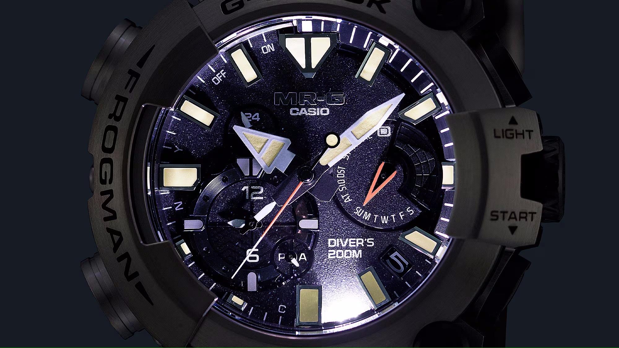 zegarek G-SHOCK MRG-BF1000RG-3ADR MR-G Frogman G-SHOCK szafirowe - miniatura 11