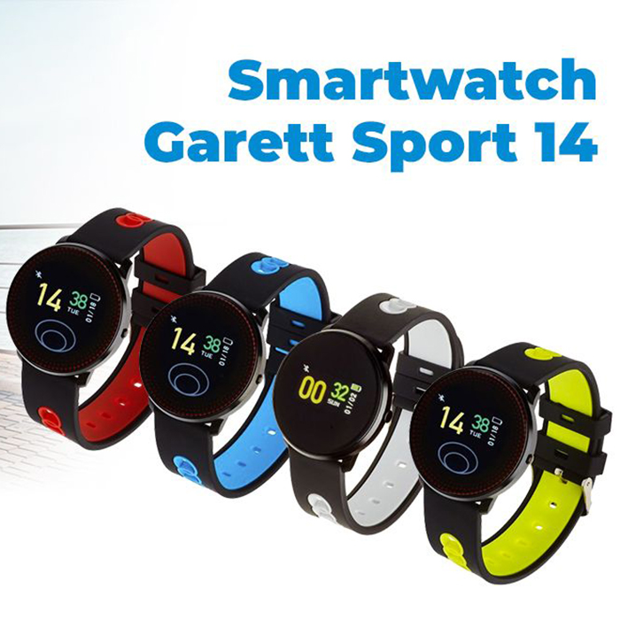 zegarek Garett 5903246280166 Smartwatch Garett Sport 14 CZARNO-ŻÓŁTY męski z krokomierz Męskie - miniatura 3