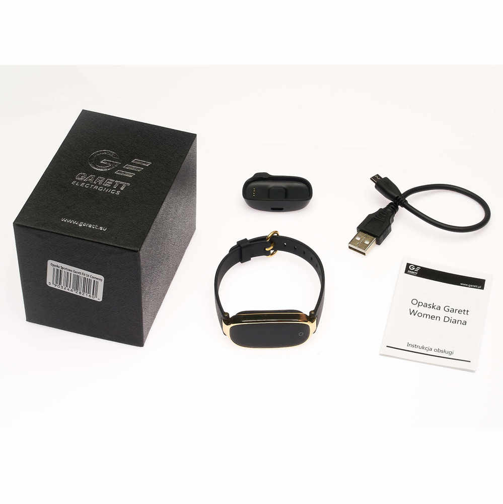 Garett 5903246282238 Smartwatch Garett Women Diana czarno-złoty Damskie sportowy zegarek złoty - miniatura 9
