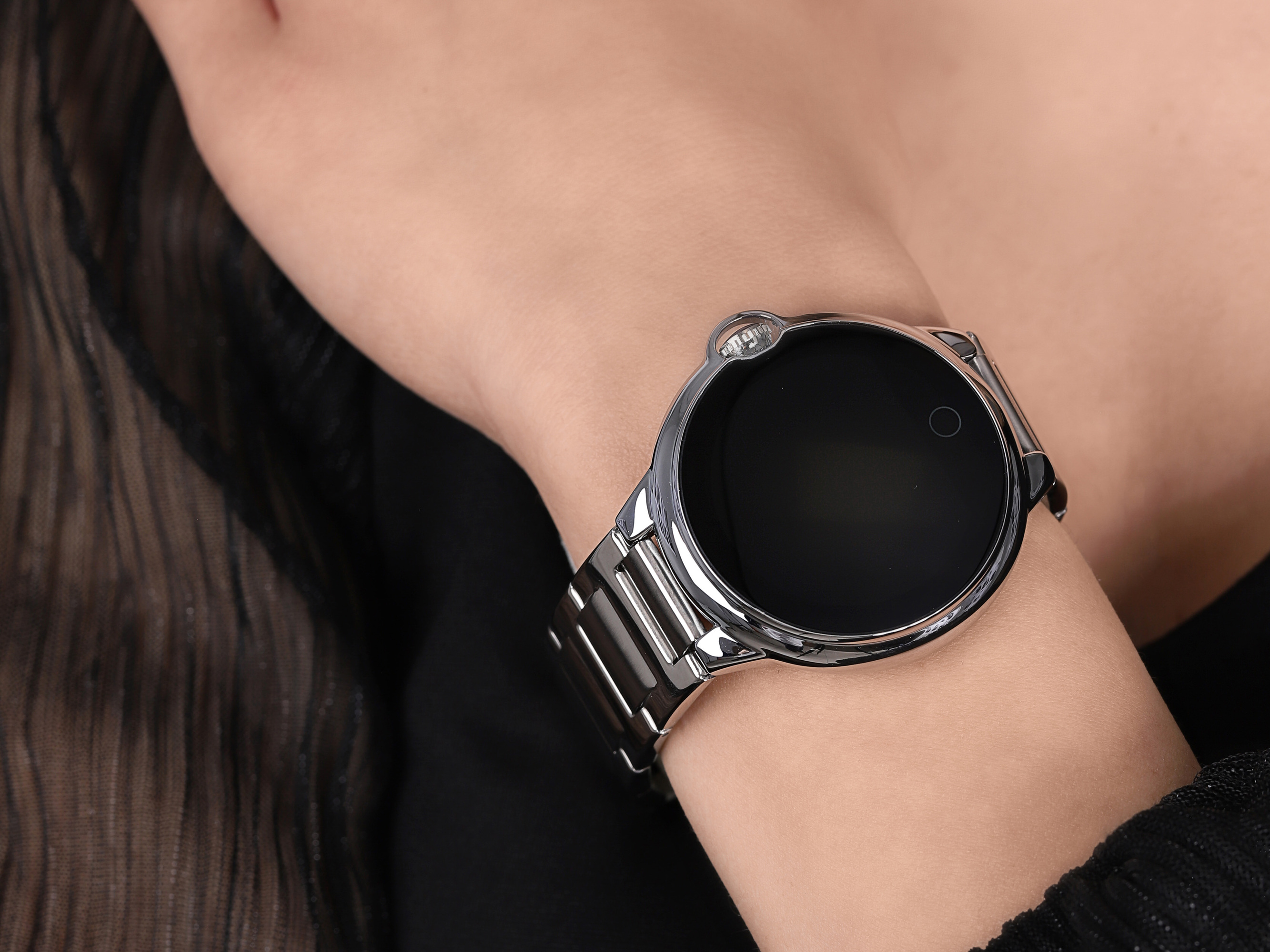 zegarek Garett 5903246285048 kwarcowy damski Damskie Smartwatch Garett Women Karen srebrny stalowy