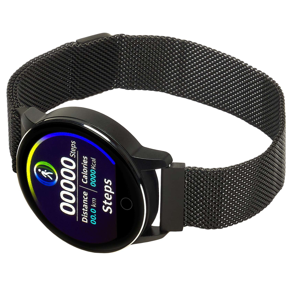 zegarek Garett 5903246286359 kwarcowy damski Damskie Smartwatch Garett Lady Bella czarny stalowy