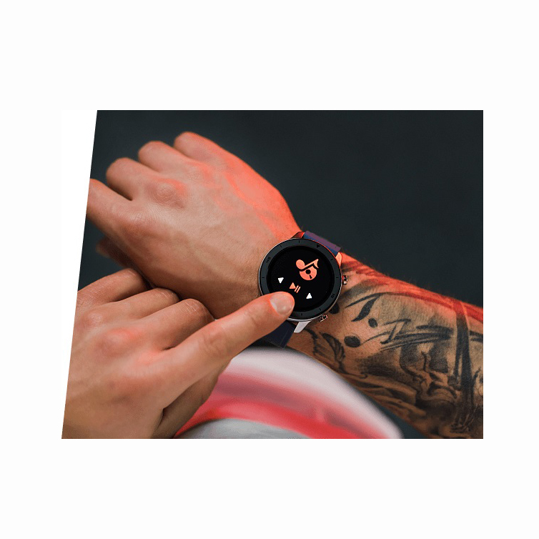 Garett 5903246286564 Męskie Smartwatch Garett Master RT niebieski zegarek męski sportowy z tworzywa sztucznego