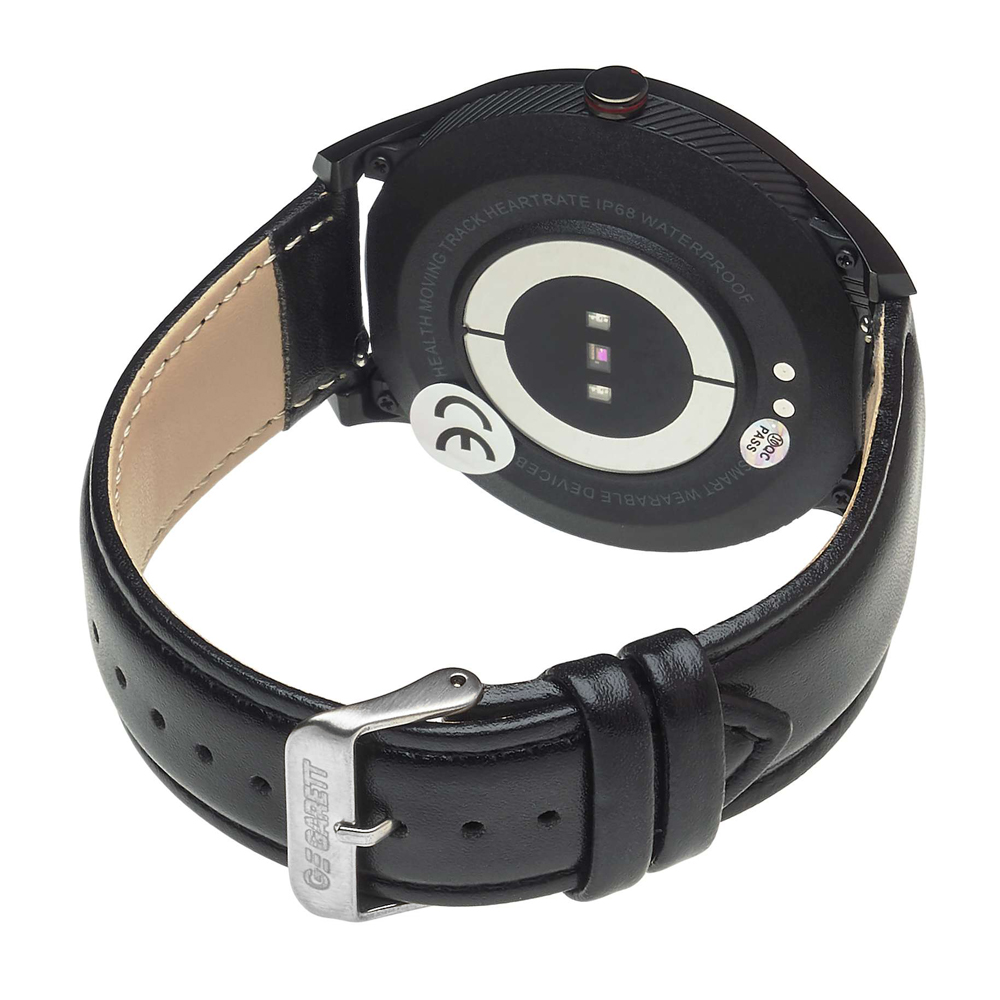 zegarek Garett 5903246286984 kwarcowy męski Męskie Smartwatch Garett Men 3S RT czarny skórzany - miniatura 6