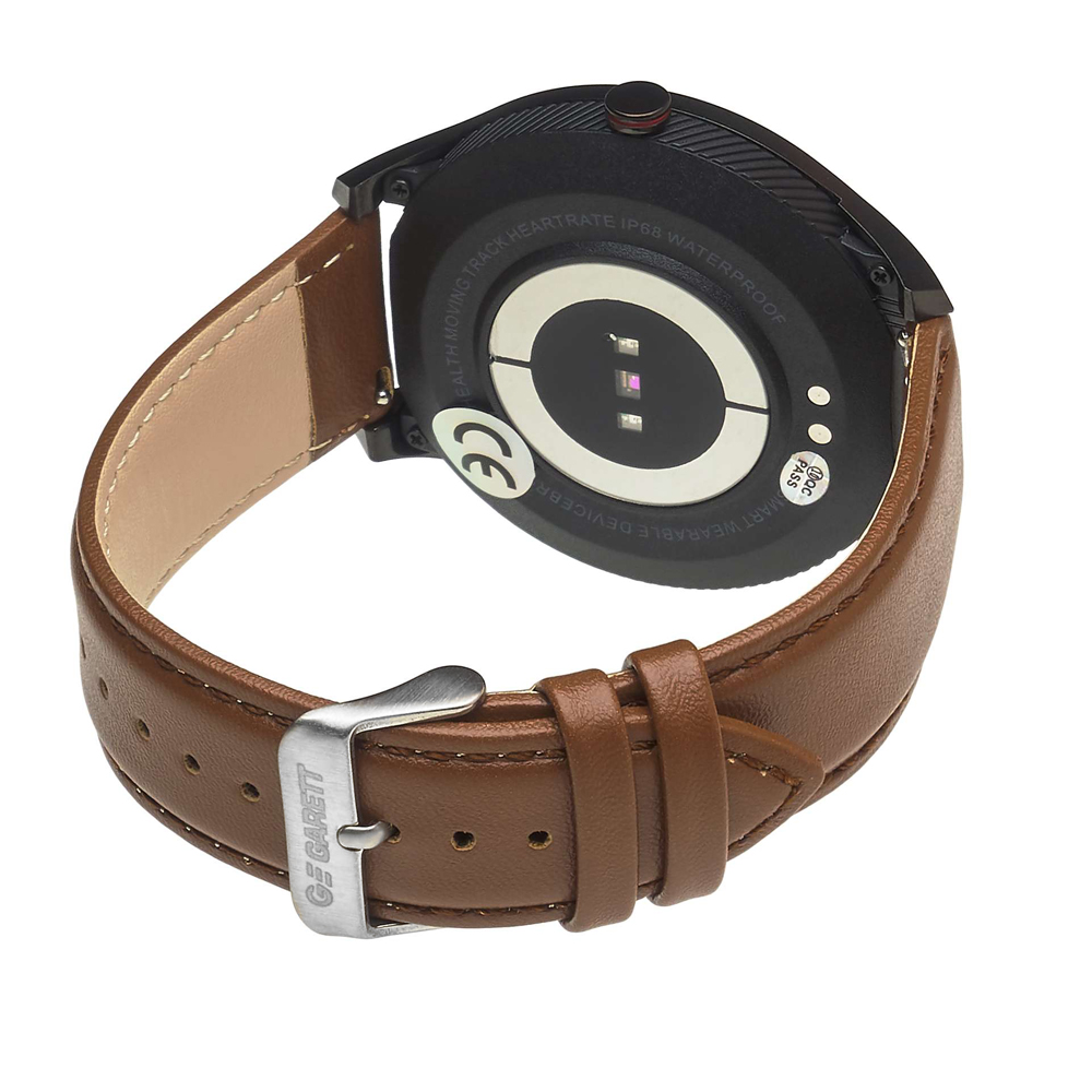 zegarek Garett 5903246287004 kwarcowy męski Męskie Smartwatch Garett Men 3S RT brązowy skórzany - miniatura 6