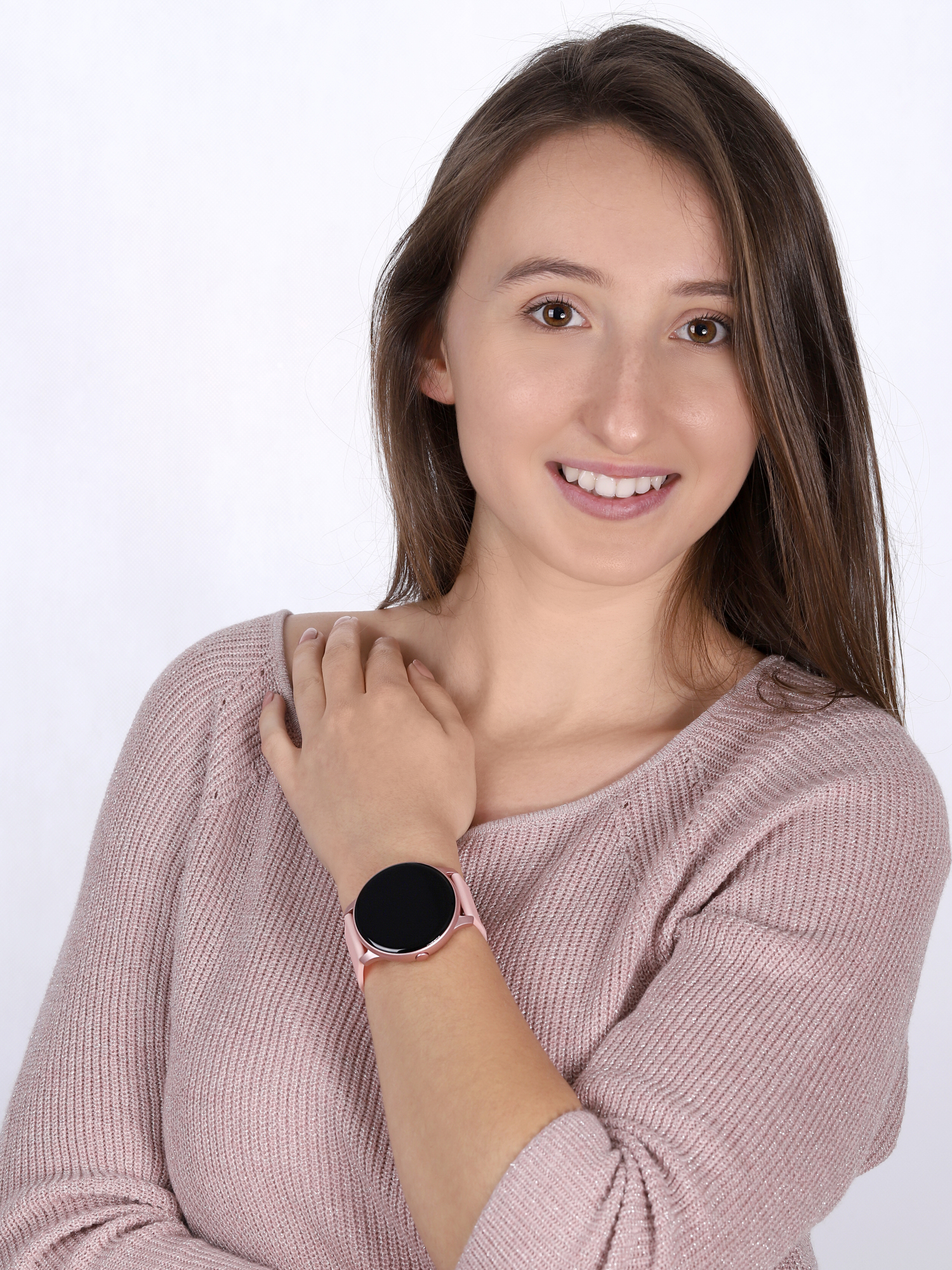 zegarek Garett 5903246288896 kwarcowy damski Damskie Smartwatch Garett Lady Rosa złoty różowy