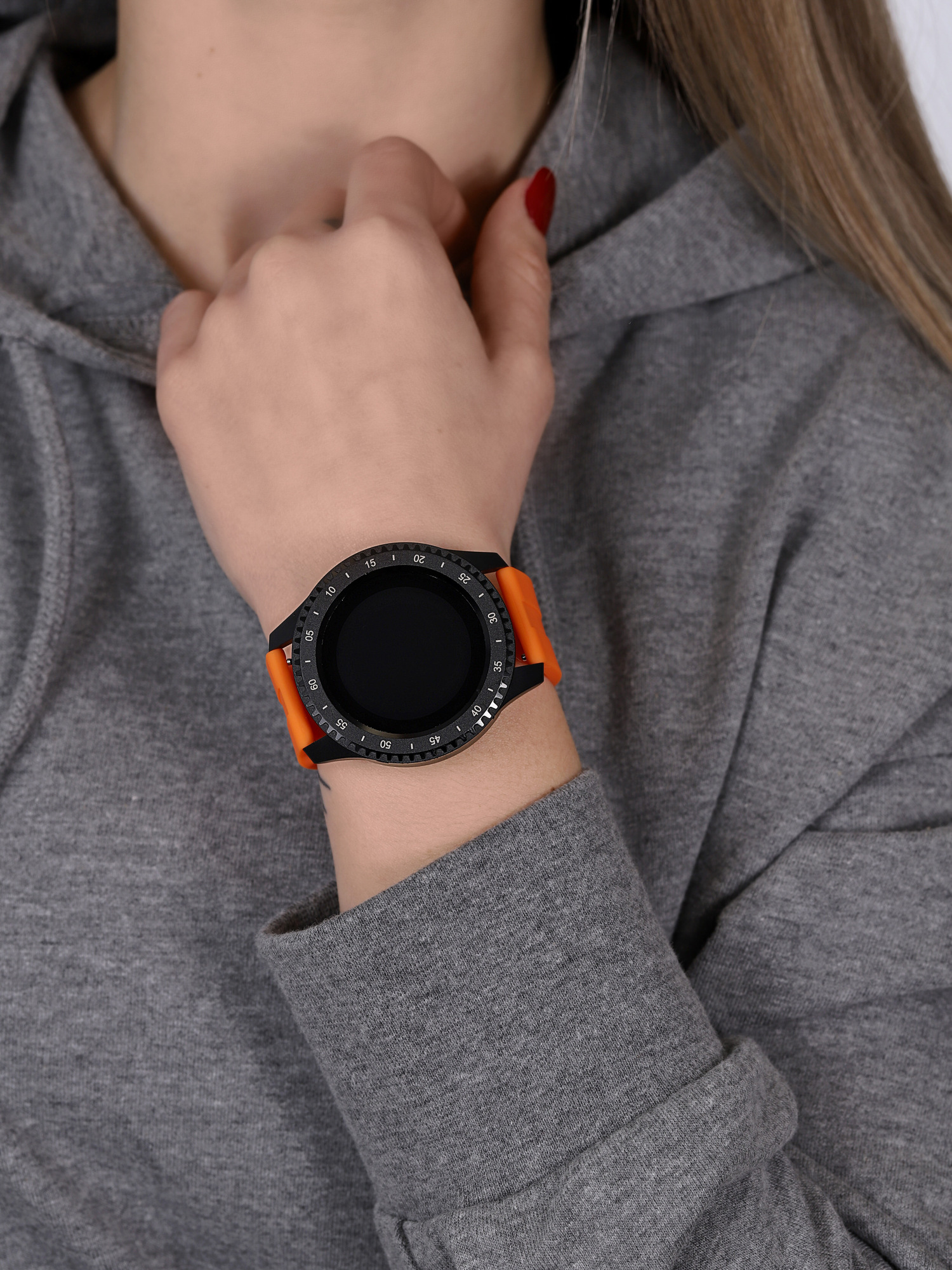 zegarek Garett 5903246289381 kwarcowy męski Męskie Smartwatch Garett Sport 12 RT Pomarańczowy - miniatura 3