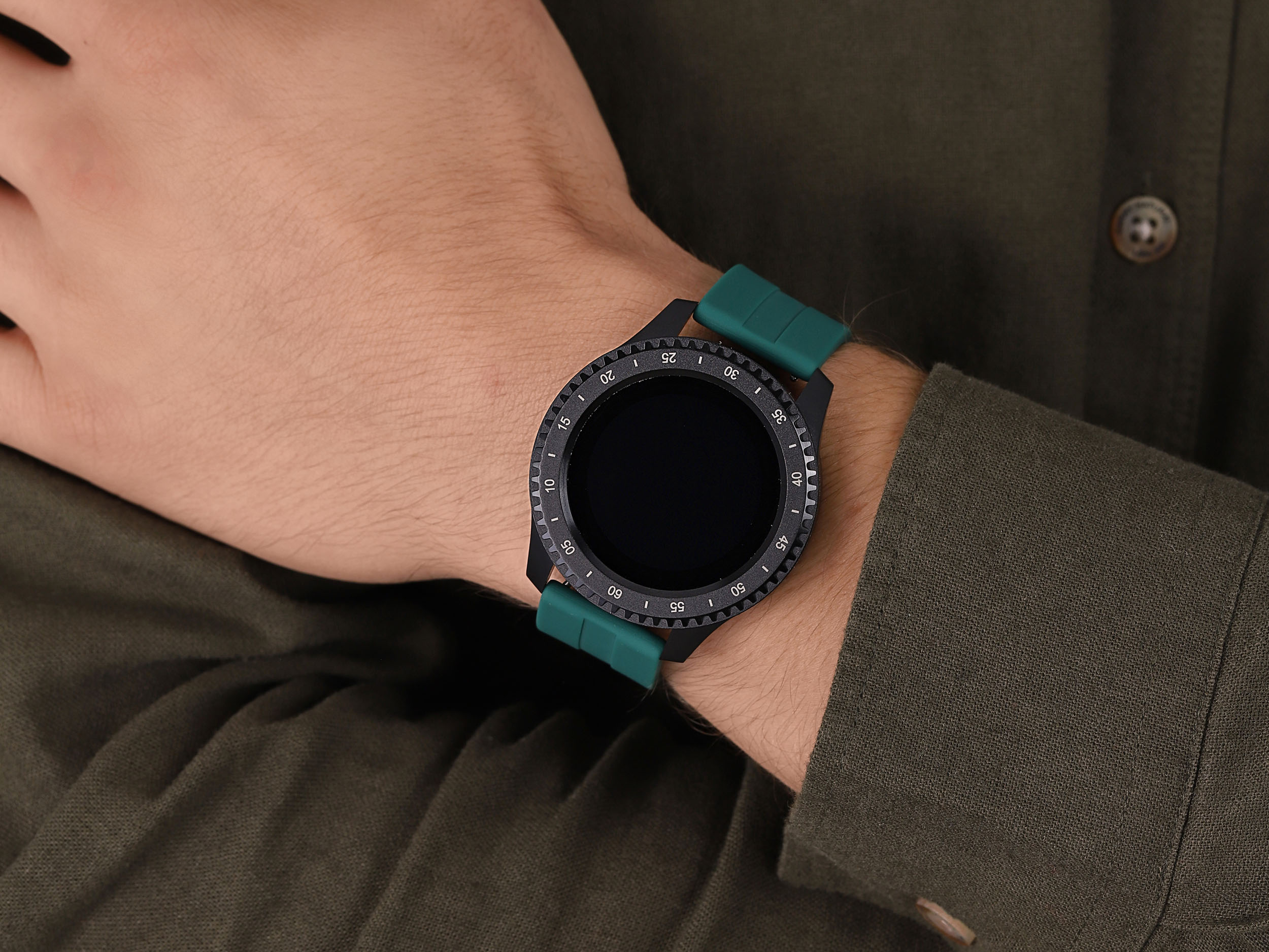 zegarek Garett 5903246289404 kwarcowy męski Męskie Smartwatch Garett Sport 12 RT Zielony - miniatura 4