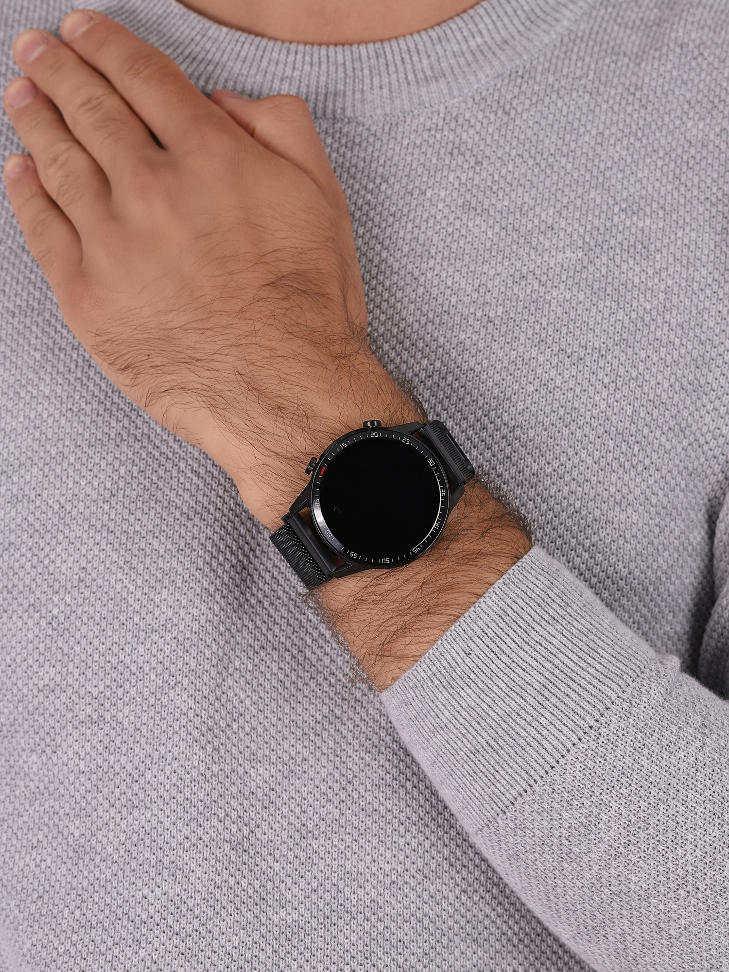 zegarek Garett 5904238480625 Smartwatch Garett GT24S RT black + pasek męski z krokomierz Męskie - miniatura 3