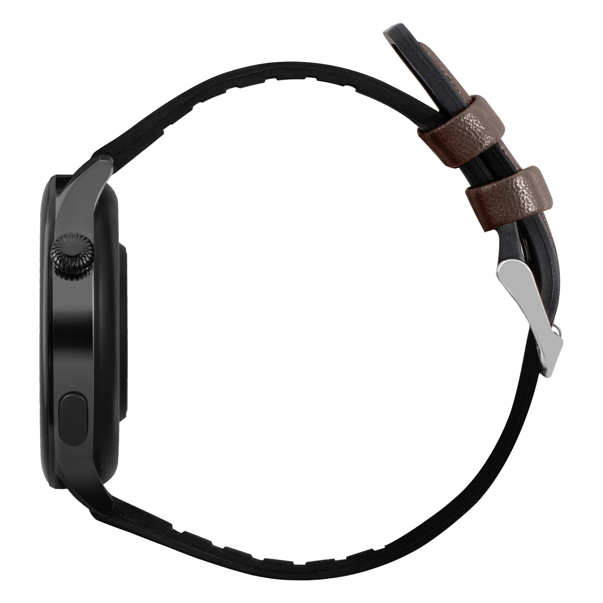 zegarek Garett 5904238483718 kwarcowy męski Męskie Smartwatch Garett Men Elegance RT Ciemny Brąz - miniatura 5