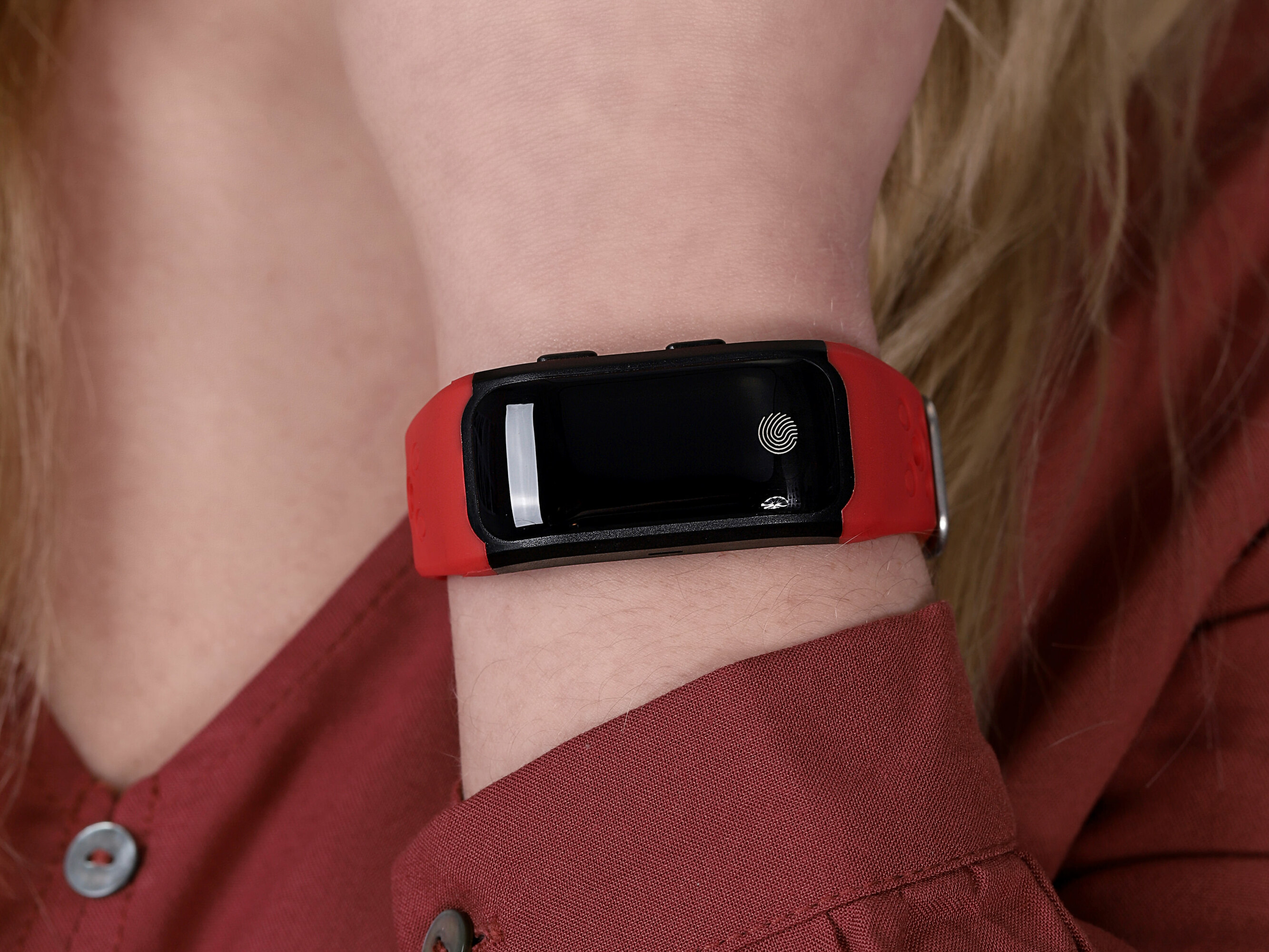 zegarek Garett 5906874848760 kwarcowy męski Smartbandy - Opaski sportowe Smartband Opaska Sportowa Garett FIT 20 GPS Czerwony