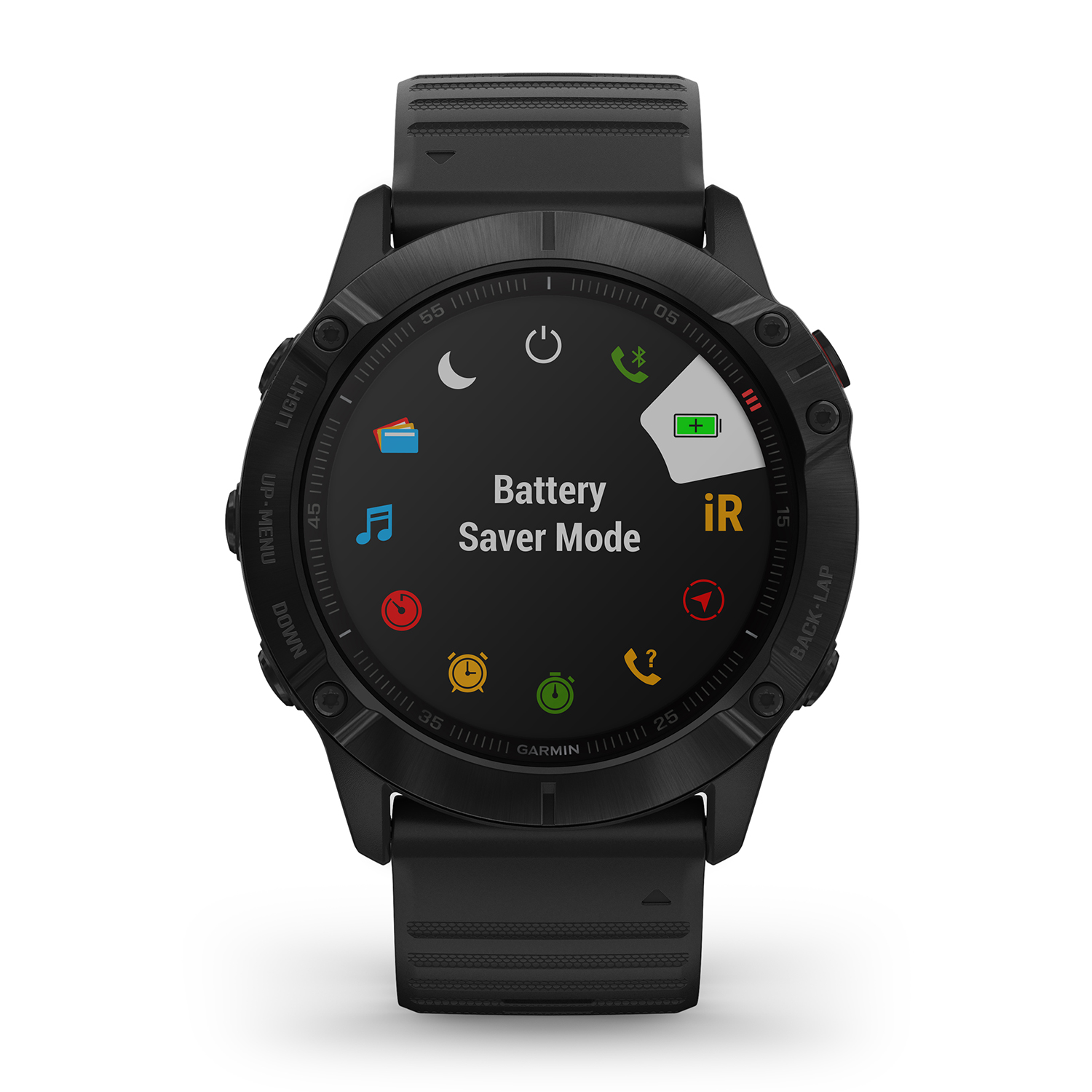 zegarek Garmin 010-02157-01 Fenix 6X PRO Slate Gray Black Band Gorilla Glass męski z termometr Garmin Fenix - miniatura 5
