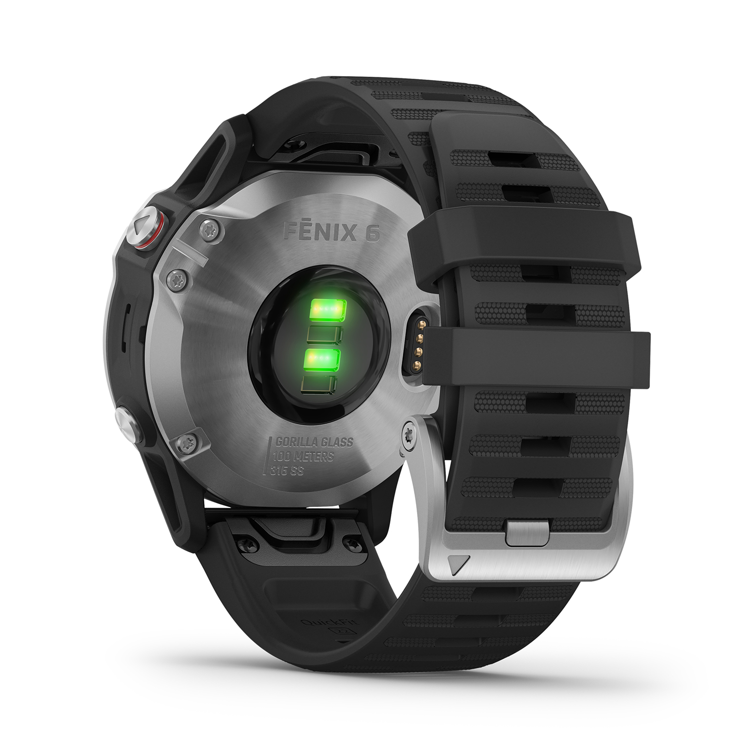 zegarek Garmin 010-02158-00 kwarcowy męski Garmin Fenix Fenix 6 Silver Black Band - miniatura 6