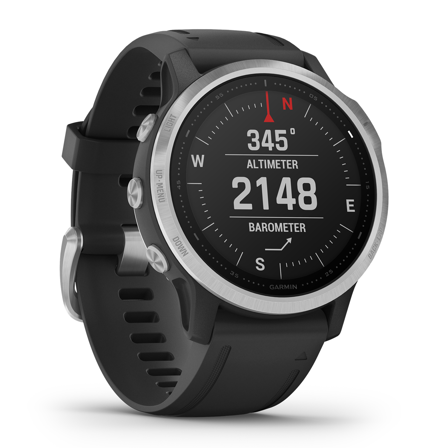 zegarek Garmin 010-02159-01 damski Garmin Fenix Fenix 6S Silver Black Band - miniatura 6