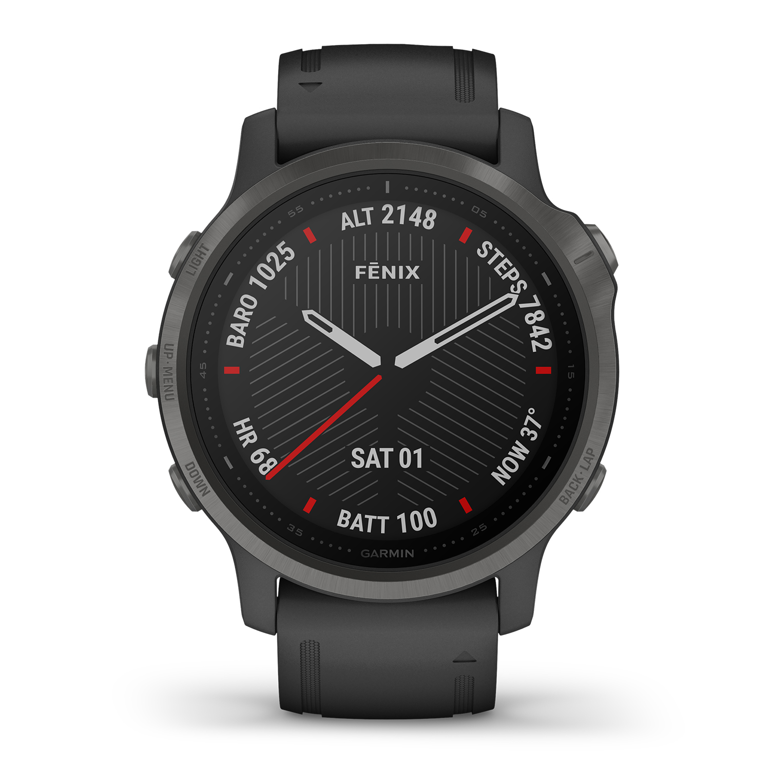 zegarek Garmin 010-02159-14 Fenix 6S PRO Black Black Band Gorilla Glass damski z termometr Garmin Fenix - miniatura 3