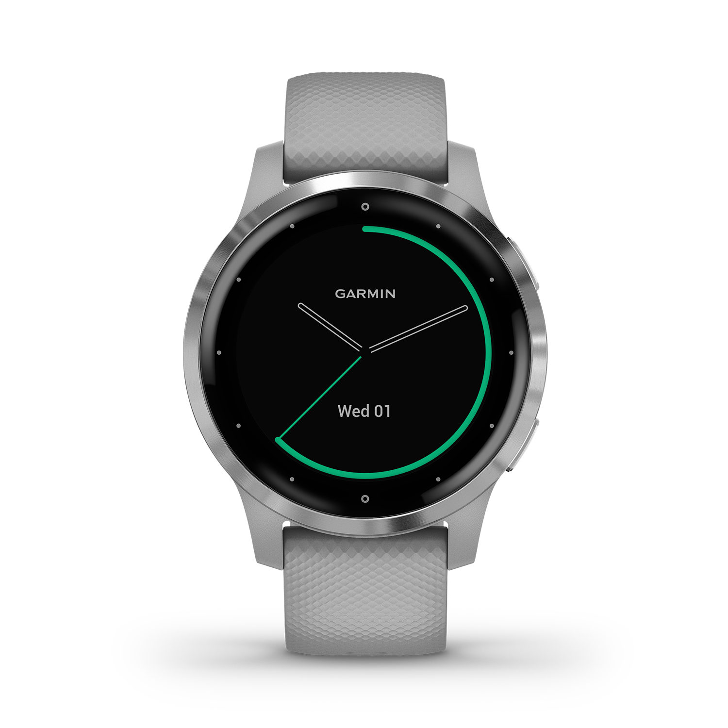 zegarek Garmin 010-02172-03 Vivoactive 4S Powder Gray Silver with Powder Gray Silicon damski z barometr Garmin Vivoactive - miniatura 3