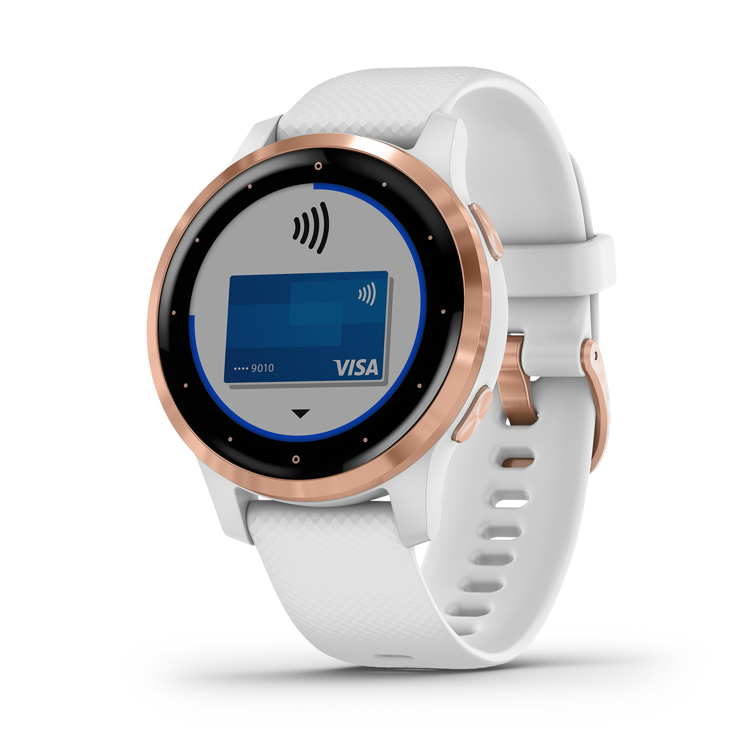 zegarek Garmin 010-02172-23 Vivoactive 4S (Rose Gold with White Silicone Band damski z barometr Garmin Vivoactive - miniatura 3