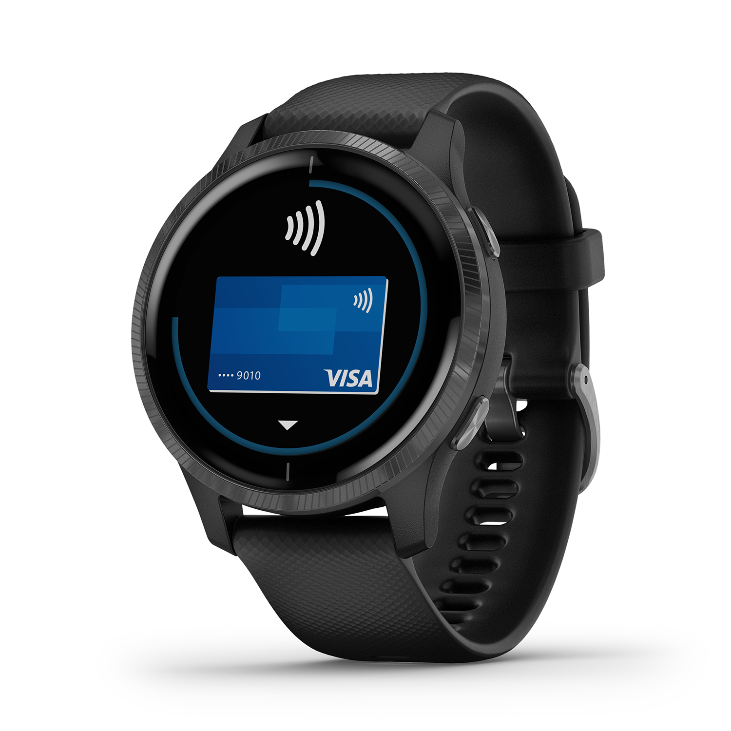 zegarek Garmin 010-02173-13 Venu Gunmetal Black with Black Silicone Band męski z termometr Garmin Venu - miniatura 3