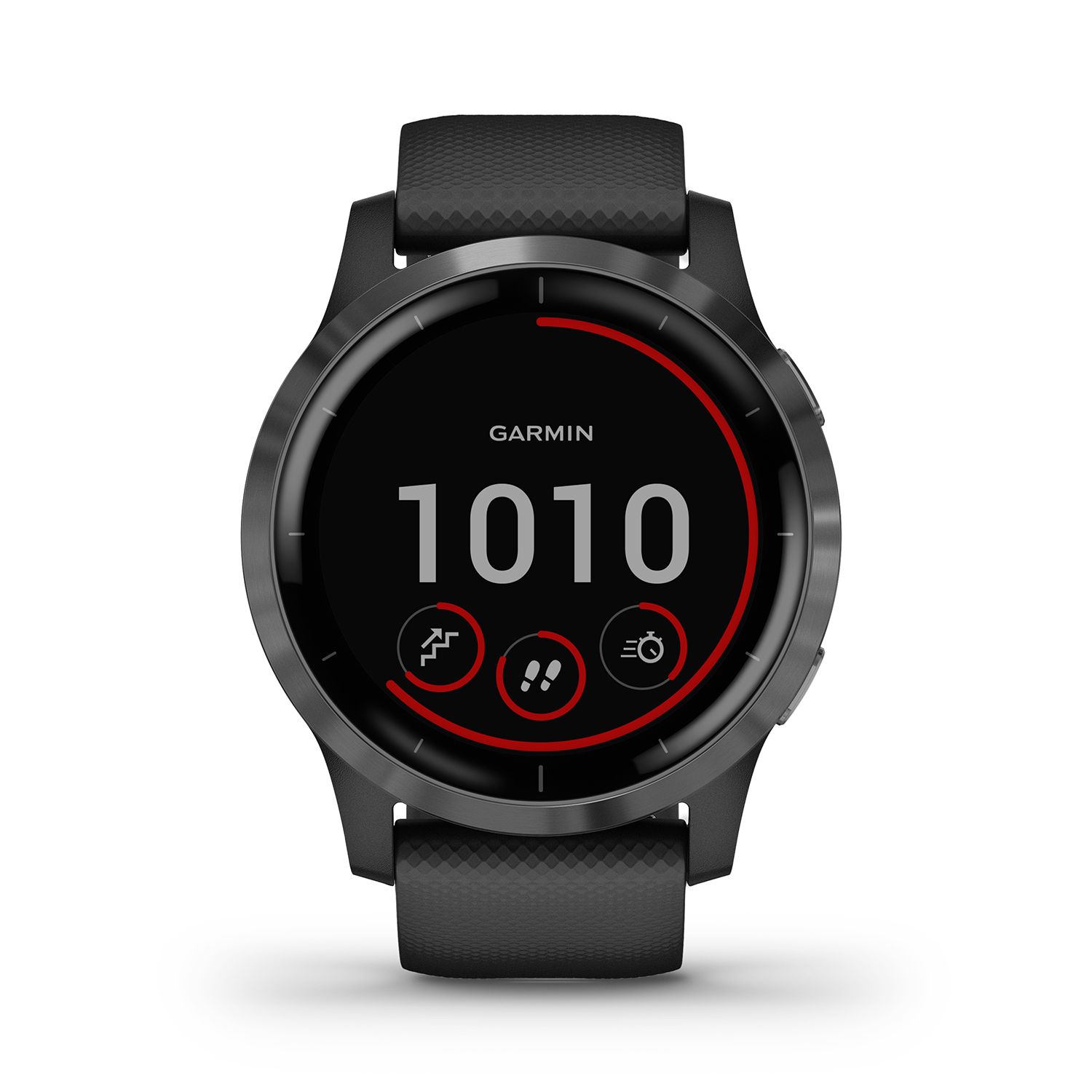 zegarek Garmin 010-02174-13 Vivoactive 4 Gunmetal Black with Black Silicone Band męski z barometr Garmin