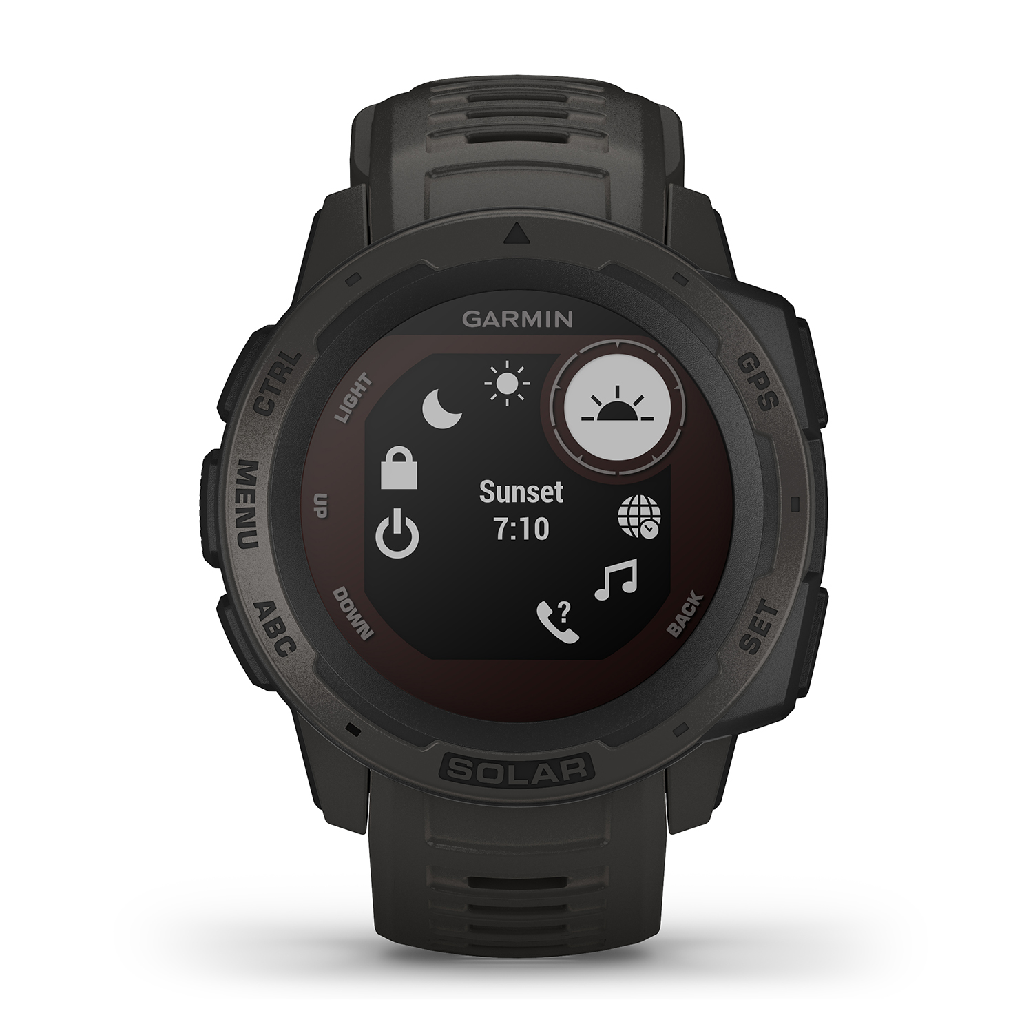zegarek Garmin 010-02293-00 Instinct SOLAR Graphite męski z barometr Garmin Instinct - miniatura 3