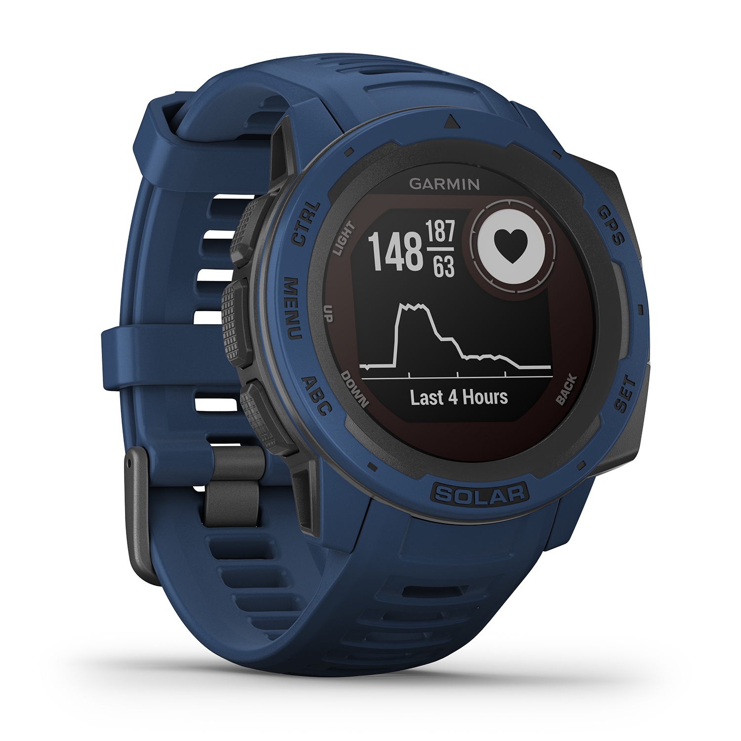 zegarek Garmin 010-02293-01 męski Garmin Instinct SOLAR Tidal Blue - miniatura 6