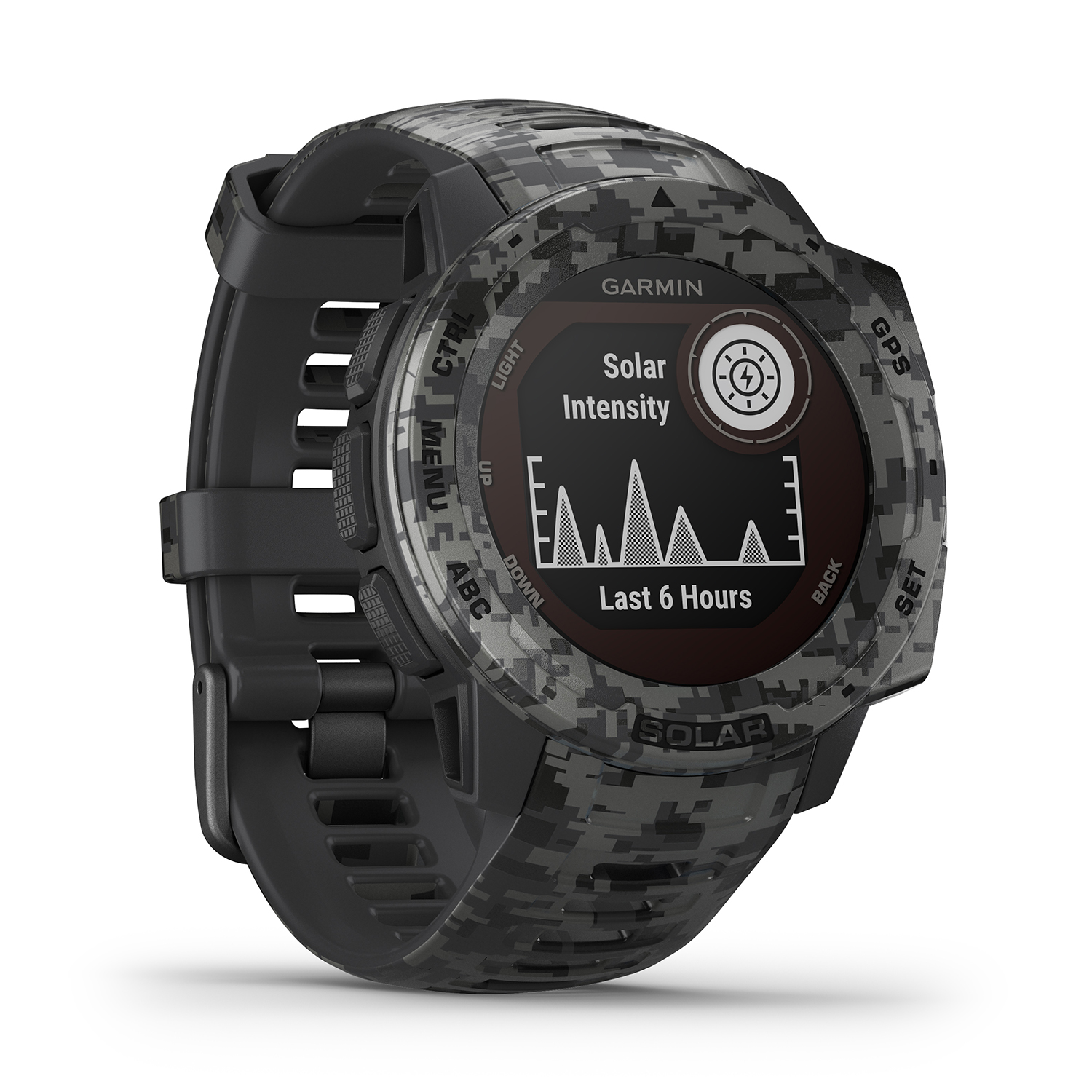 zegarek Garmin 010-02293-05 męski Garmin Instinct Instinct SOLAR Camo Edition Graphite Camo - miniatura 6